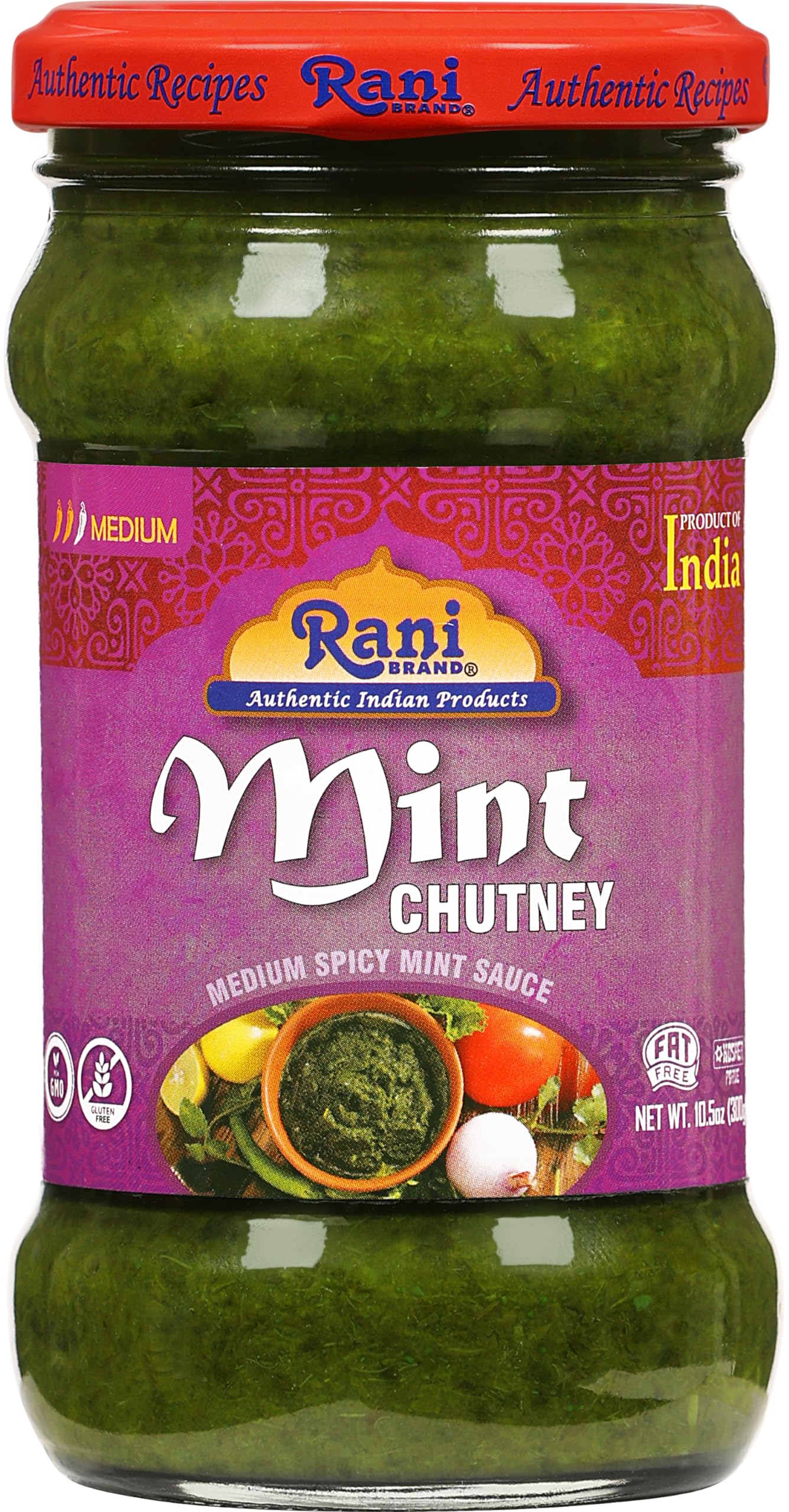 Rani Mint Chutney (Podina) 10.5oz (300g) Glass Jar, Ready to Eat, Pack of 5+1 FREE ~ Vegan | Gluten Free | NON-GMO | Kosher | No Colors | Indian Origin - Image 7