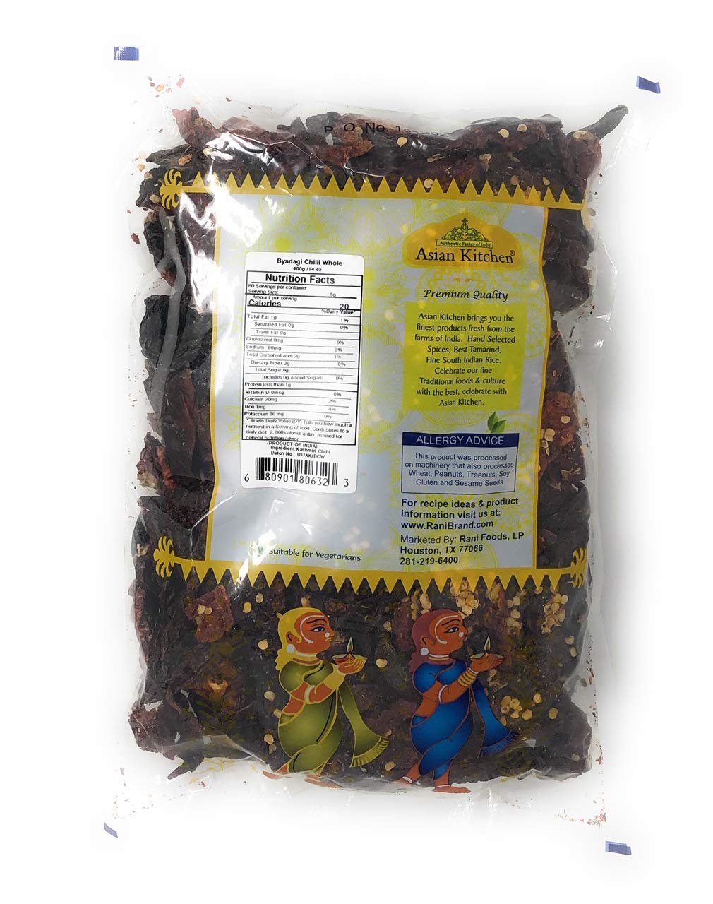 Asian Kitchen (By Rani Brand) Byadagi Chilli Whole Stemless, Indian Chilli 14oz (400g) ~ All Natural | Vegan | Gluten Friendly | NON-GMO | Indian Origin - Image 2