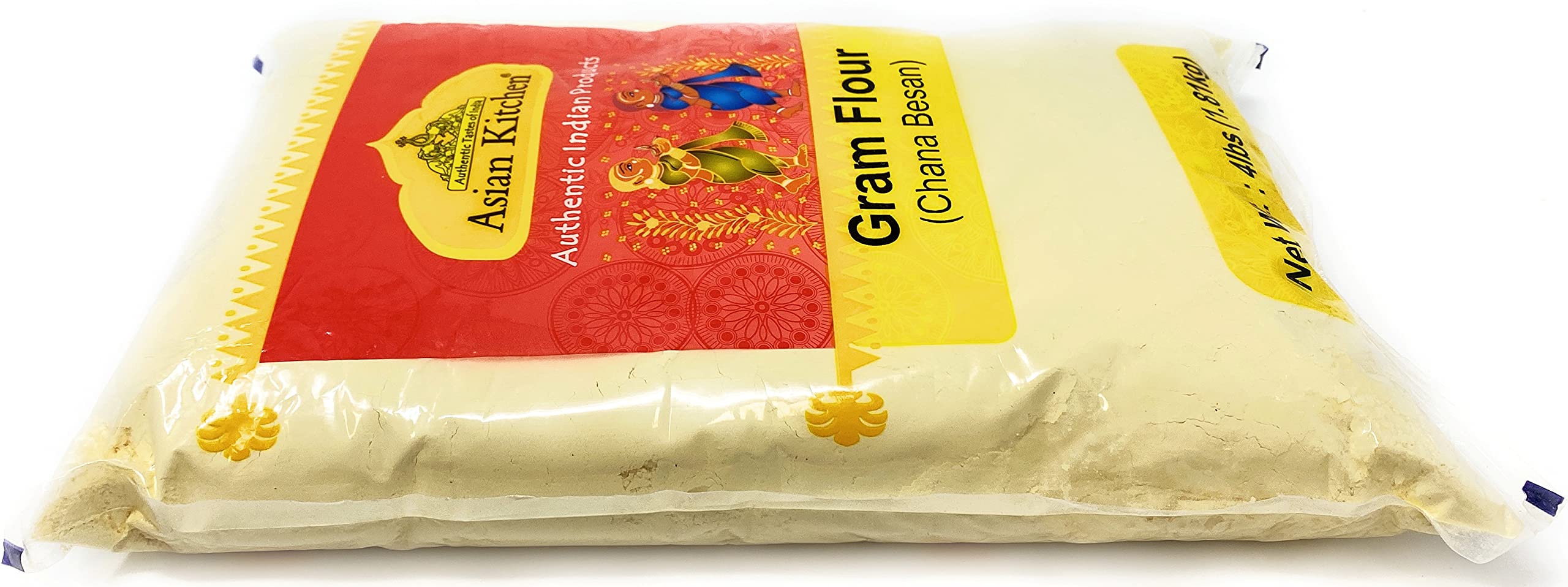 Asian Kitchen Chana Besan - Chickpeas Flour, Gram 4lb (64oz) ~ All Natural | Vegan | Gluten Friendly | NON-GMO | Indian Origin - Image 2