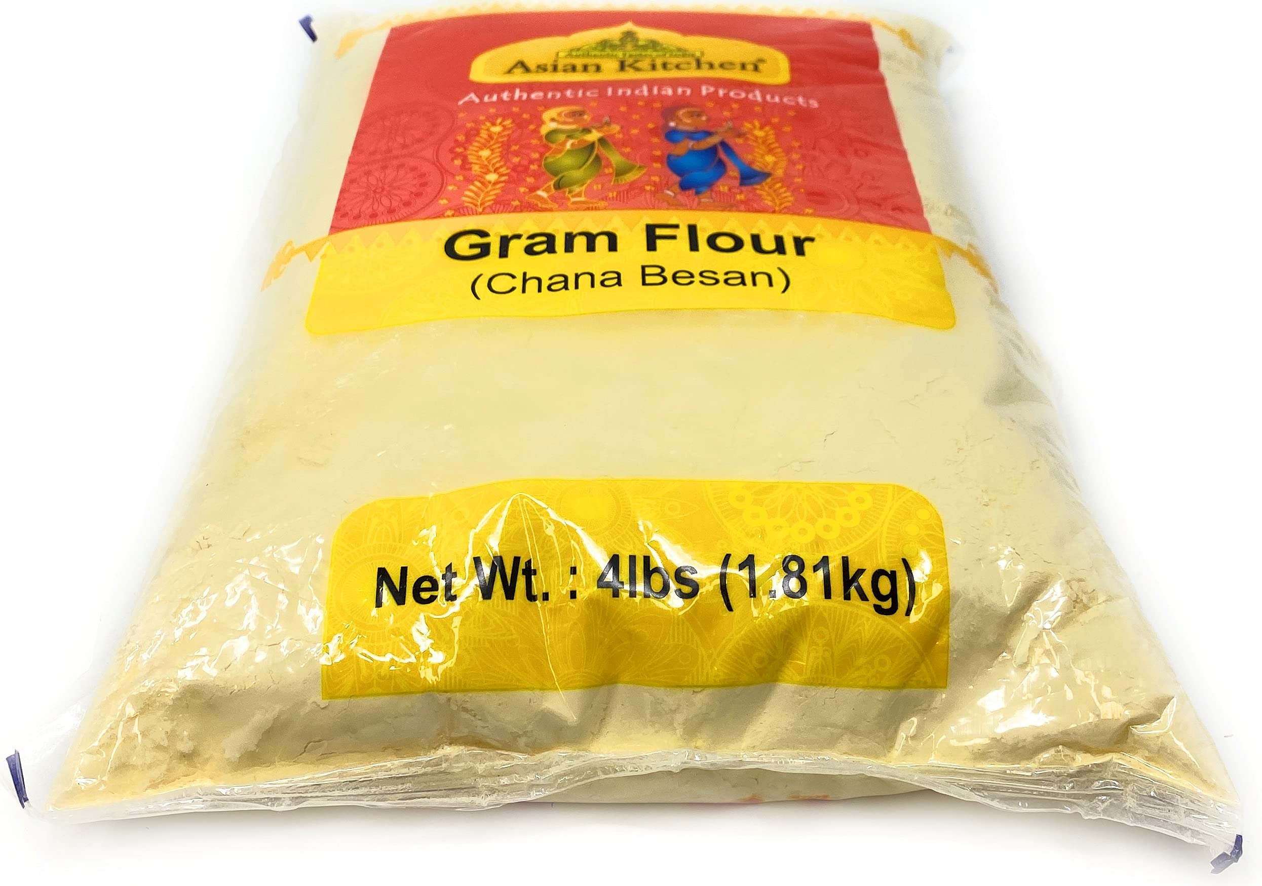 Asian Kitchen Chana Besan - Chickpeas Flour, Gram 4lb (64oz) ~ All Natural | Vegan | Gluten Friendly | NON-GMO | Indian Origin - Image 4