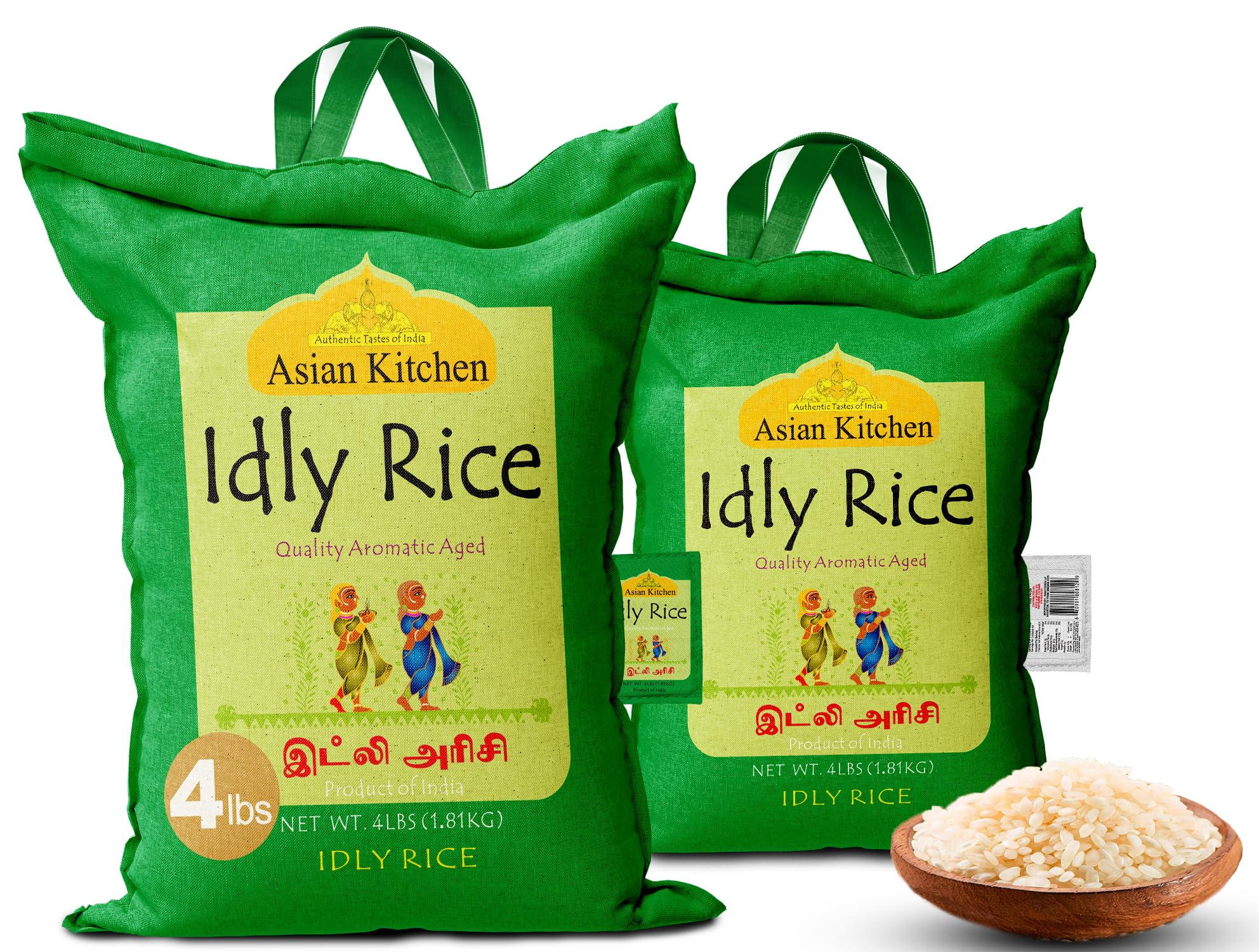 Asian Kitchen Idly (Idli) Rice 4-Pound Bag, 4lbs (1.81kg) Short Grain Rice ~ All Natural | Gluten Friendly | Vegan | Indian Origin | Export Quality - Image 7