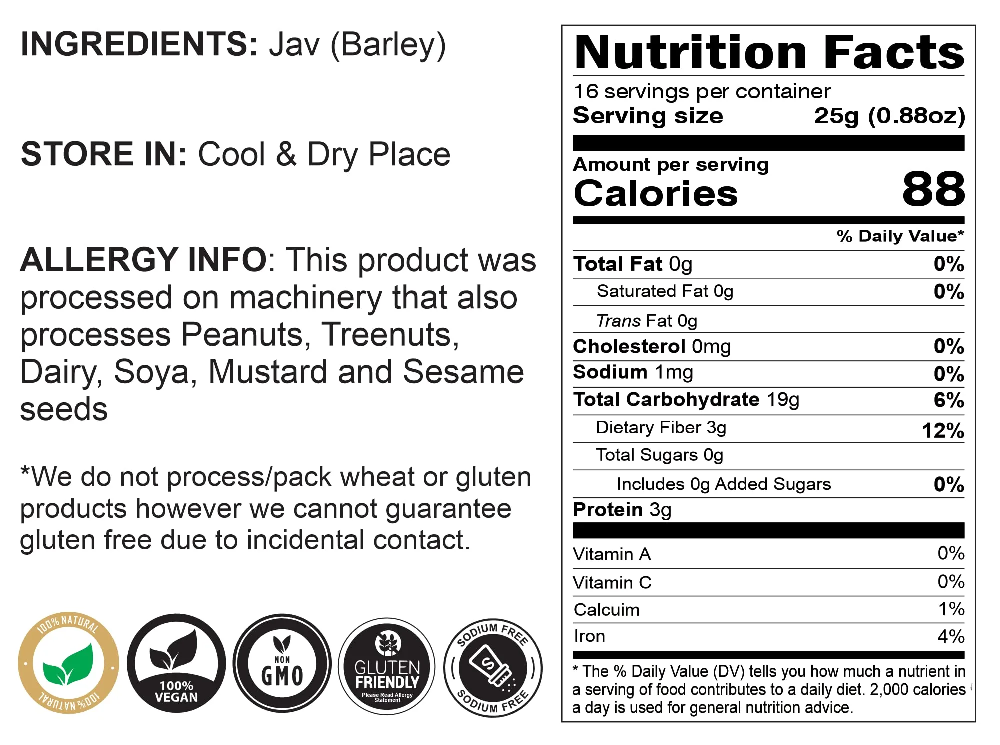 Rani Barley (Jav) Flour 14oz (400g) ~ All Natural | Gluten Friendly | Stone Ground | Vegan | NON-GMO | Kosher - Image 6