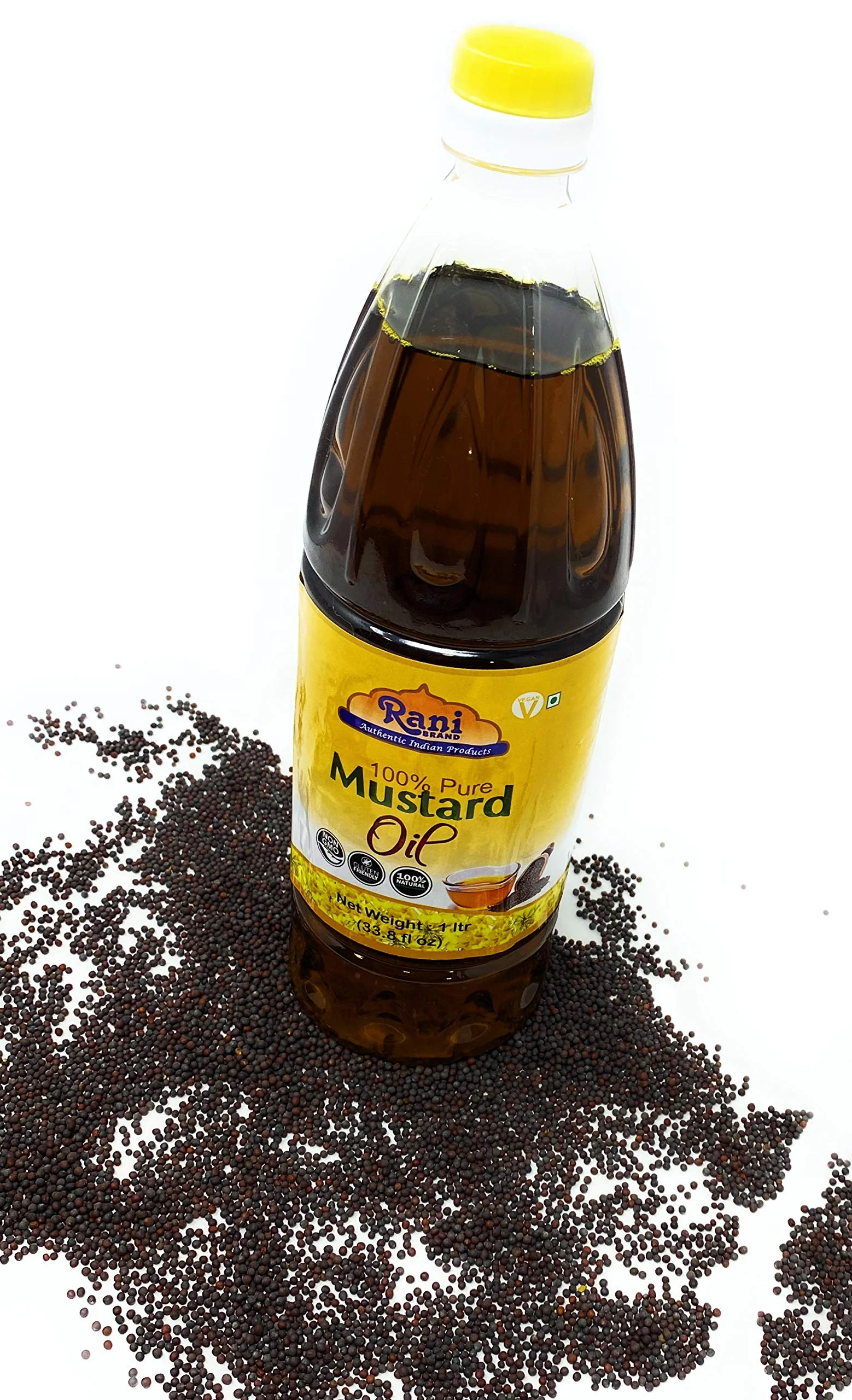 Rani Mustard Oil (Kachi Ghani) 33.8 Ounce (1 Liter) Pack of 12, NON-GMO | Gluten Free | Vegan | 100% Natural - Image 8