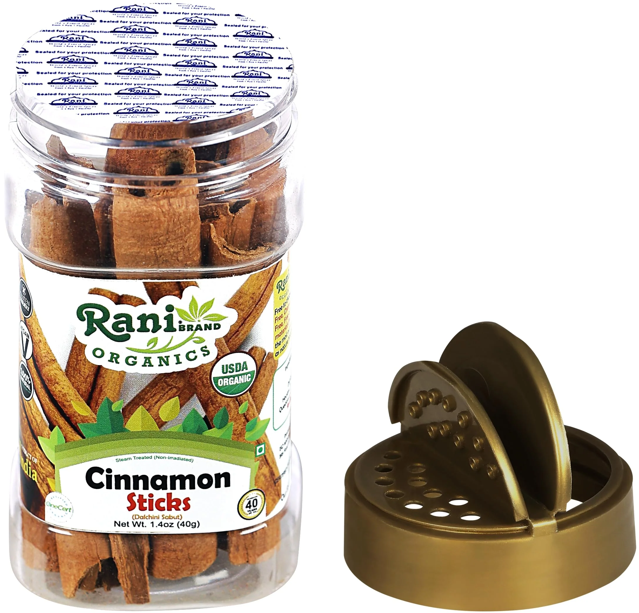 Rani Organic Cinnamon Sticks 1.4oz (40g) PET Jar - 7-9 Sticks - Strong Aroma, Perfect for Baking, Cooking & Beverages | 3+ Inches Length - Cassia Saigon Cinnamon from Vietnam | Kosher - Image 3