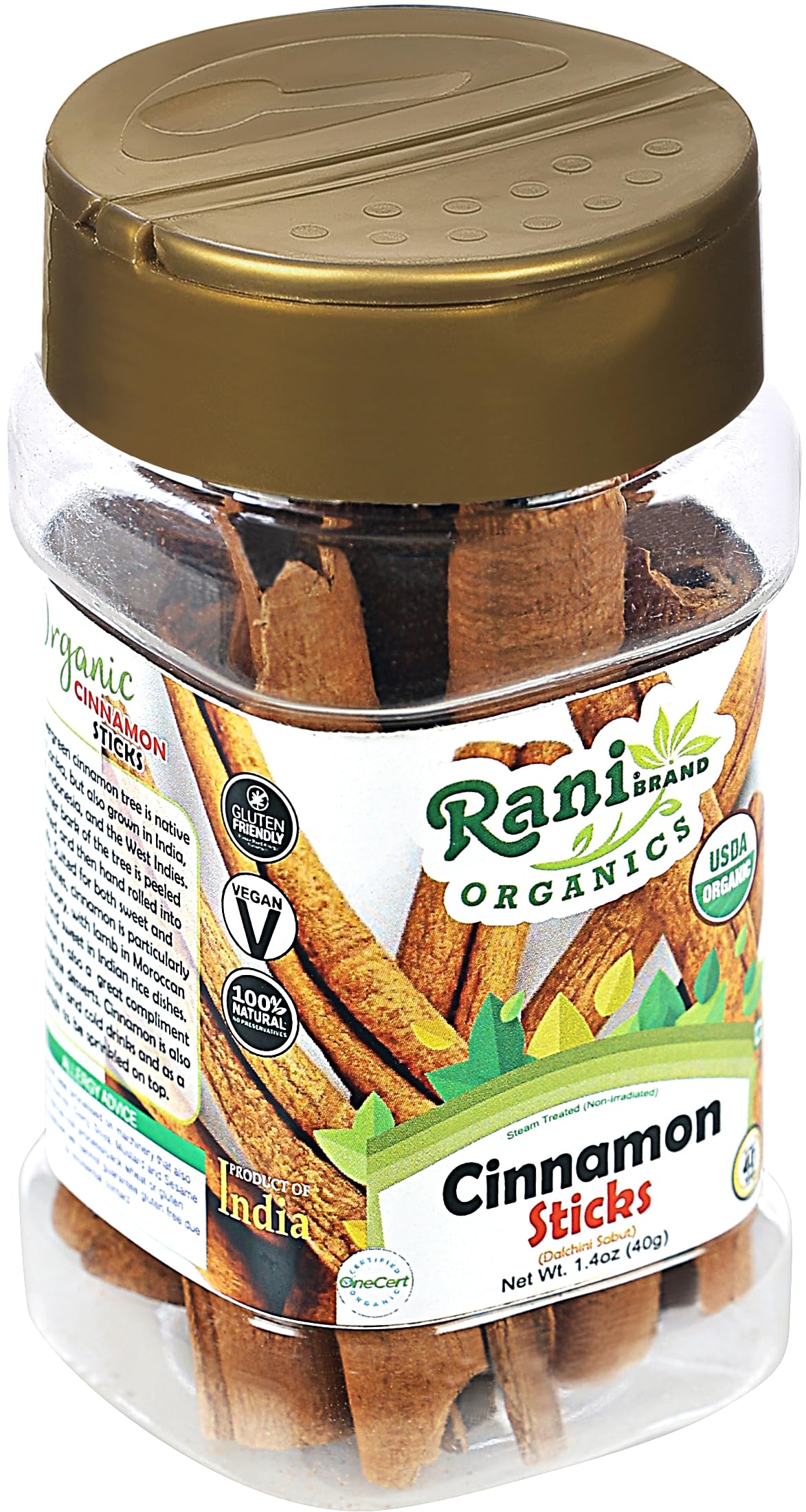 Rani Organic Cinnamon Sticks 1.4oz (40g) PET Jar - 7-9 Sticks - Strong Aroma, Perfect for Baking, Cooking & Beverages | 3+ Inches Length - Cassia Saigon Cinnamon from Vietnam | Kosher - Image 4