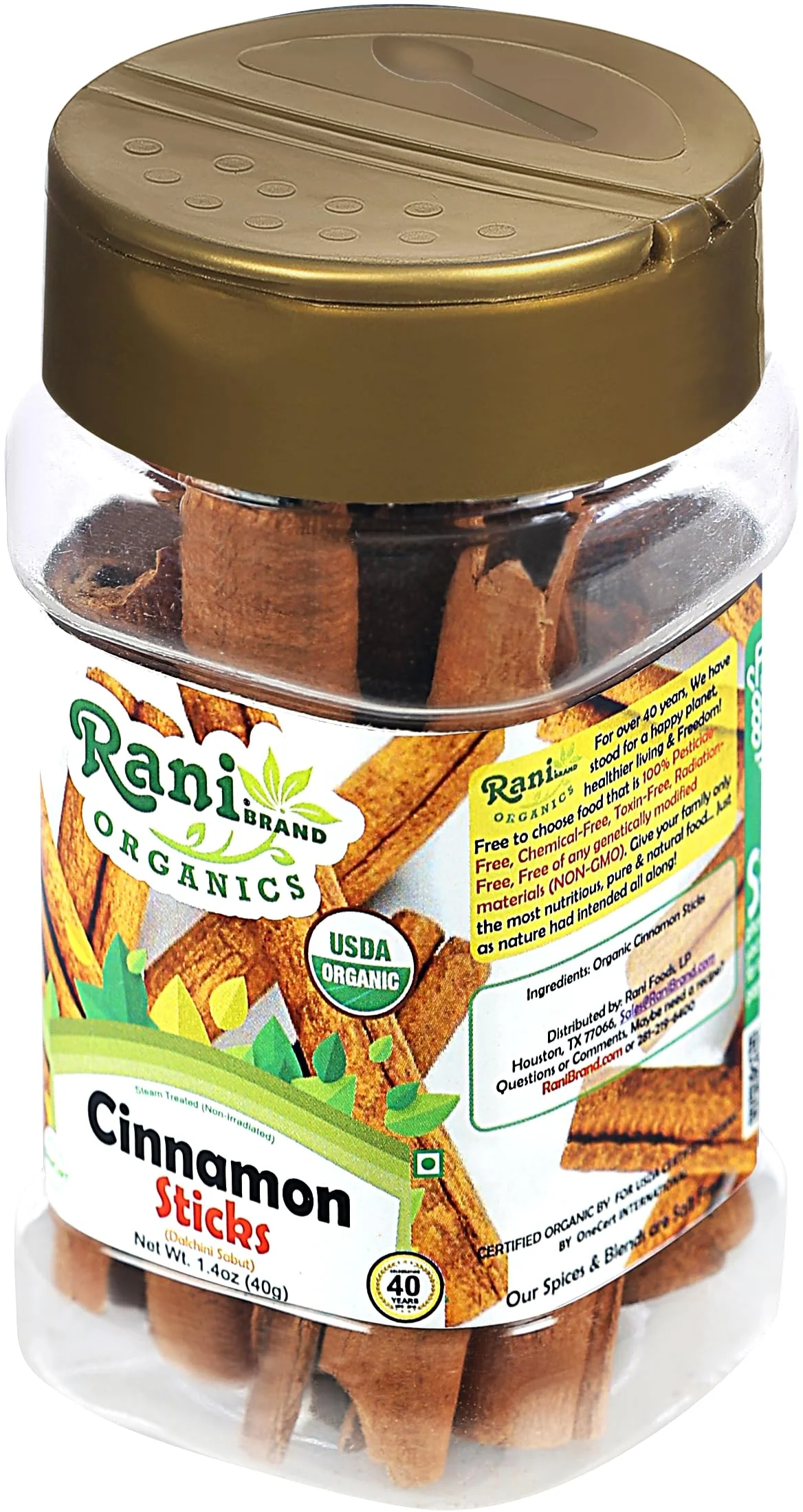 Rani Organic Cinnamon Sticks 1.4oz (40g) PET Jar - 7-9 Sticks - Strong Aroma, Perfect for Baking, Cooking & Beverages | 3+ Inches Length - Cassia Saigon Cinnamon from Vietnam | Kosher - Image 5
