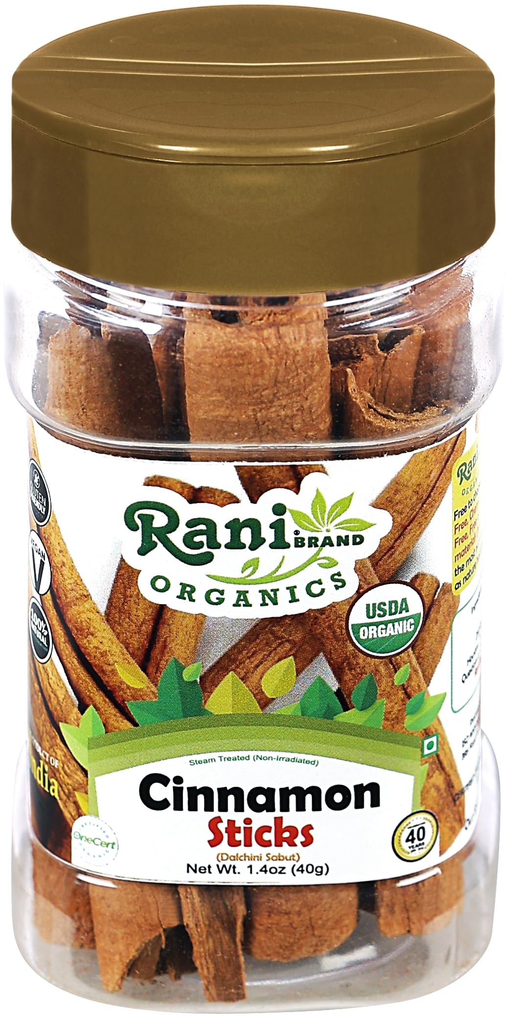 Rani Organic Cinnamon Sticks 1.4oz (40g) PET Jar - 7-9 Sticks - Strong Aroma, Perfect for Baking, Cooking & Beverages | 3+ Inches Length - Cassia Saigon Cinnamon from Vietnam | Kosher - Image 8