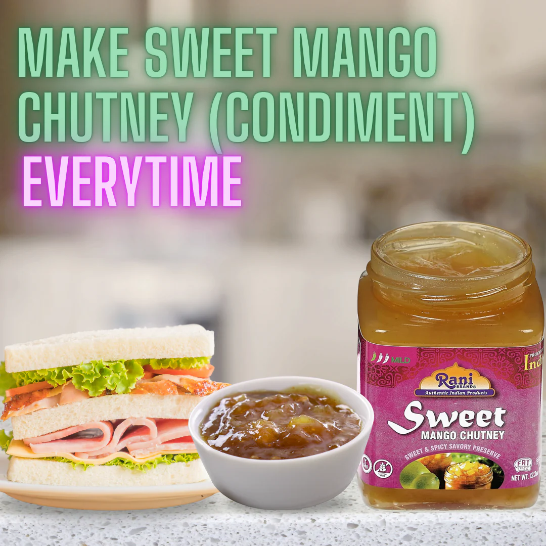 Rani Sweet Mango Chutney (Indian Preserve) 12.3oz (350g) Glass Jar, Ready to eat, Vegan, Pack of 5+1 ~ Gluten Free, All Natural, NON-GMO, Kosher - Image 6