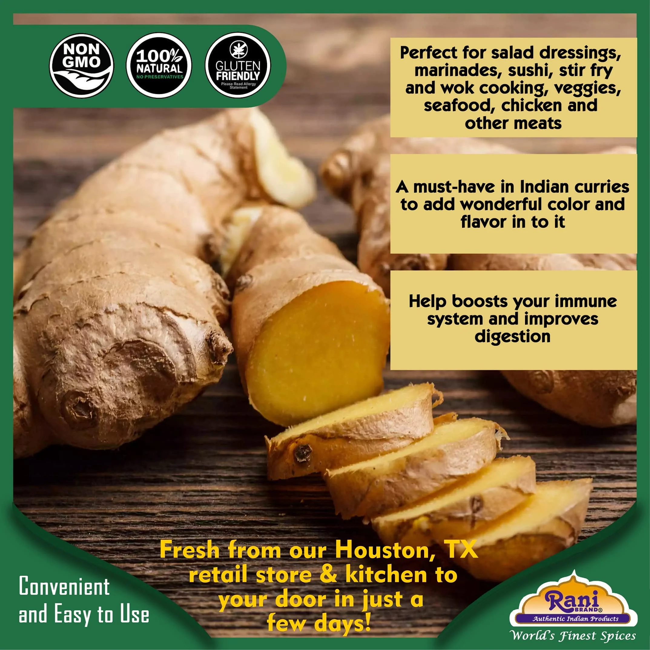 Fresh Ginger Root - By Rani Brand (7 Ounce) - Image 3