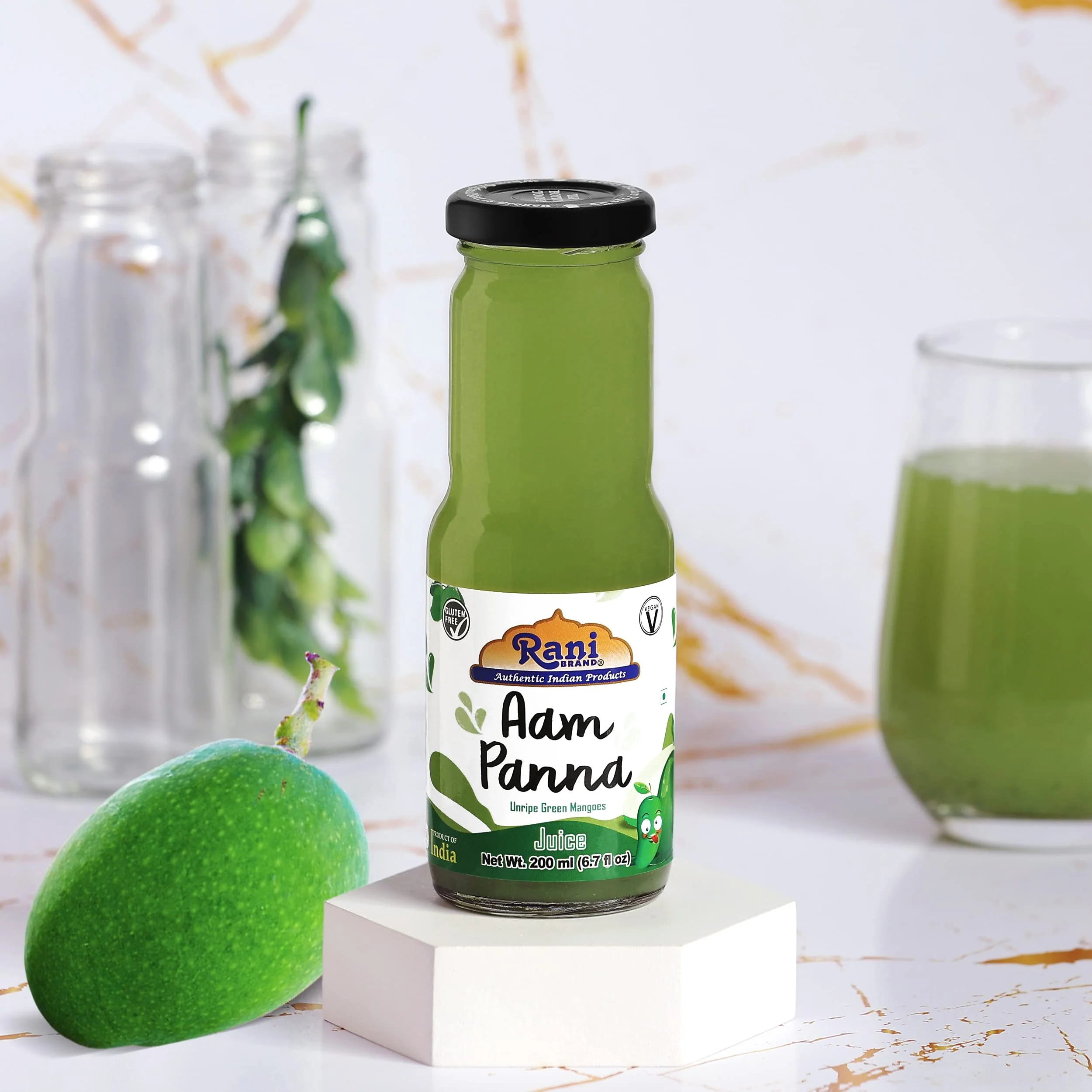 Rani Aam Panna 6.7 fl oz (200 ml) Glass Bottle, Pack of 6 ~ Indian Fruit Beverage | Vegan | Gluten Free | NON-GMO | Indian Origin - Image 2