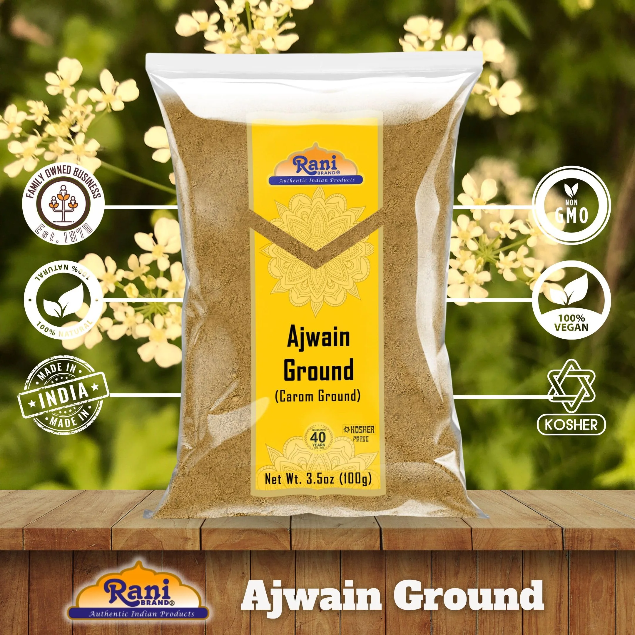 Rani Ajwain Powder (Carom Bishops Weed) Ground Spice 3.5oz (100g) ~ All Natural | Vegan | Gluten Friendly | NON-GMO | Kosher | Indian Origin - Image 4