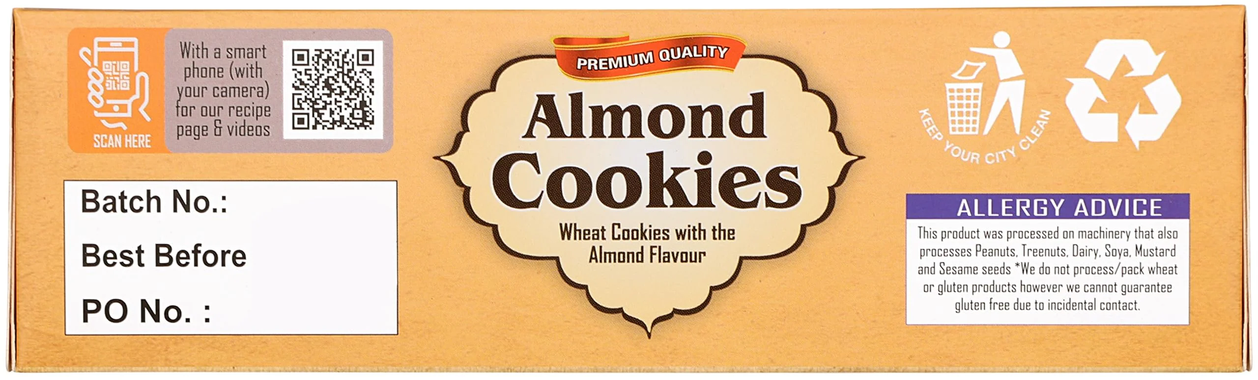 Rani Almond Cookies (Wheat Cookies with Almond Flavor) 14oz (400g) Pack of 3+1 FREE, Premium Quality Indian Cookies ~ Vegan | Non-GMO | Indian Origin - Image 8