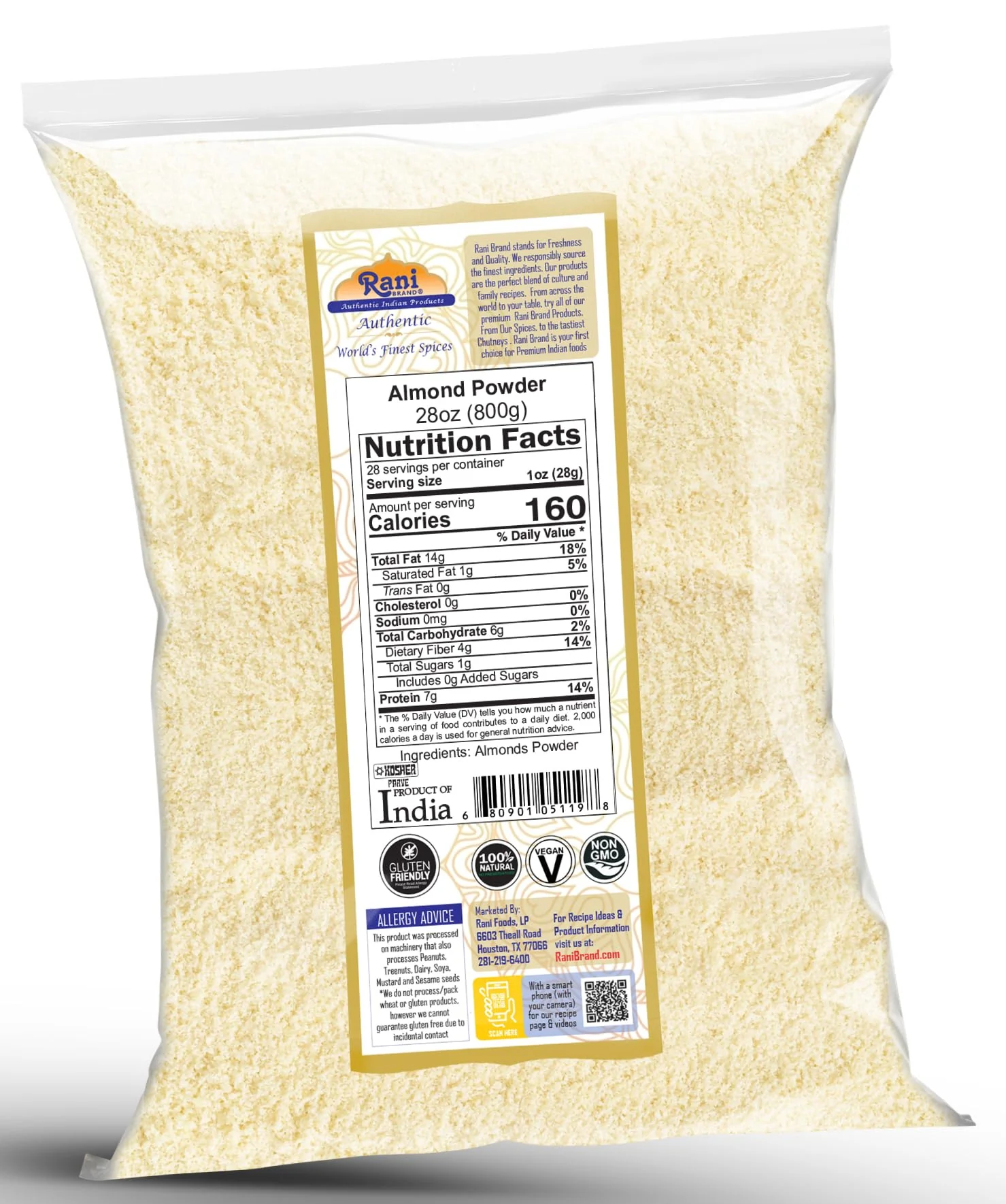 Rani Almonds Powder 28oz (800g) ~ All Natural | Gluten Friendly | NON-GMO | Kosher | Vegan | Product of USA - Image 7