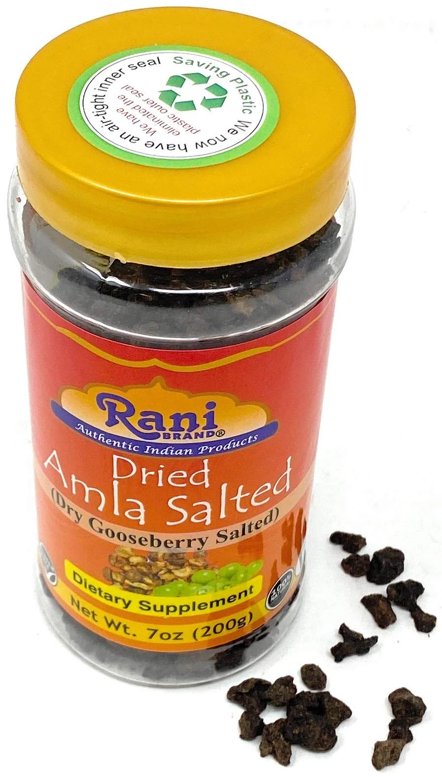 Rani Amla (Indian Gooseberry) Whole Salted Dry 7oz (200g) PET Jar ~ All Natural | Gluten Friendly | Vegan | No Fillers | Non-GMO | Indian Origin - Image 3
