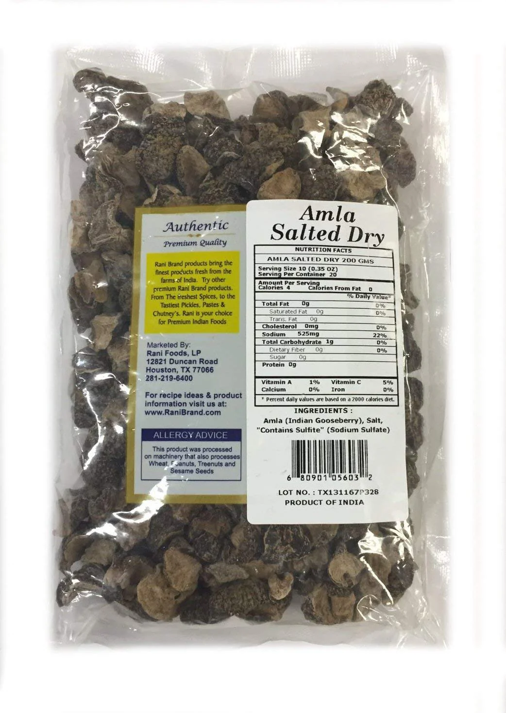 Rani Amla (Indian Gooseberry) Whole Salted Dry 7oz (200g) ~ All Natural | Gluten Friendly | Vegan | No Fillers | Non-GMO | Indian Origin - Image 2