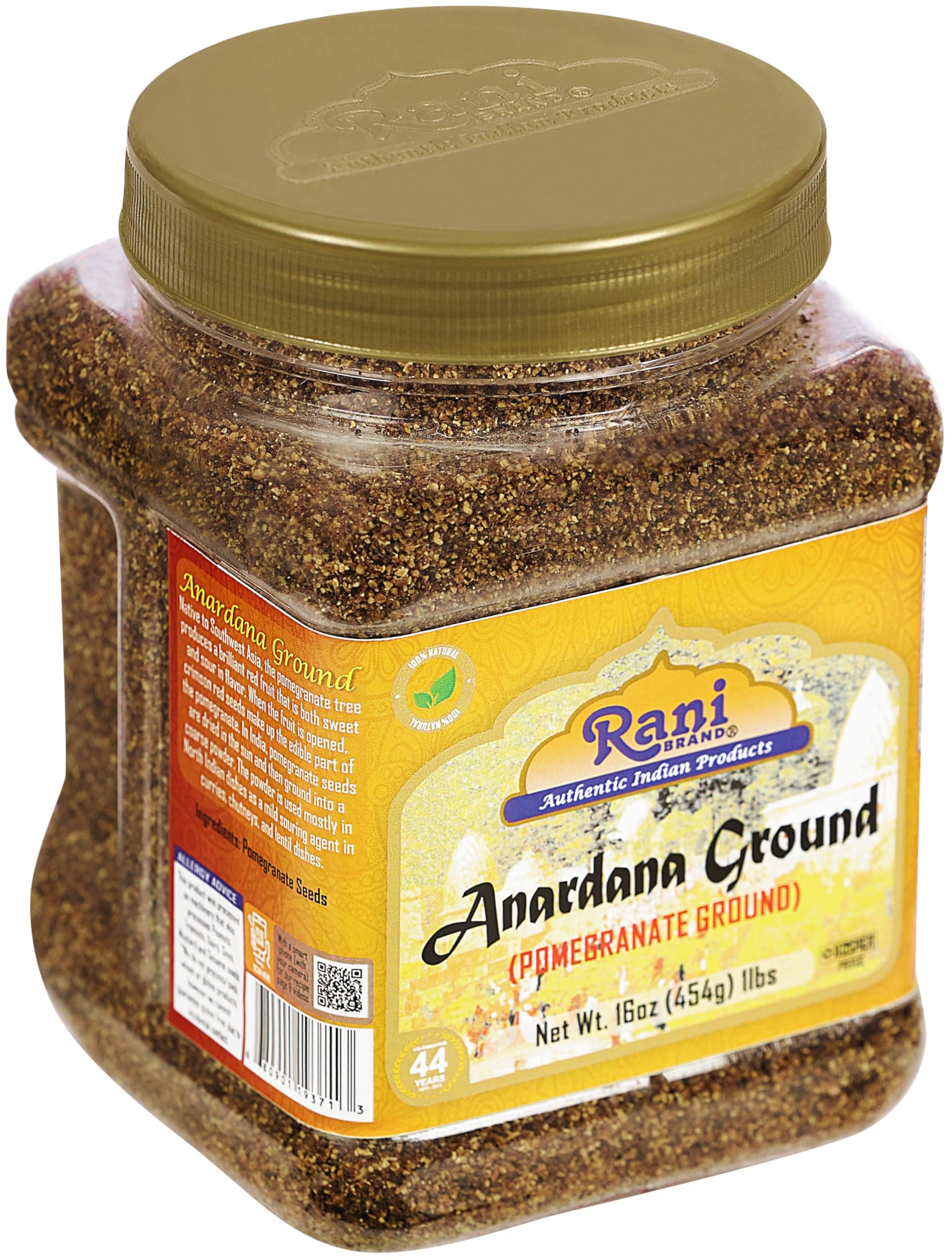 Rani Anardana (Pomegranate) Ground, Indian Spice 16oz (1lb) 454g PET Jar ~ All Natural | No Color | Gluten Friendly | Vegan | NON-GMO | Kosher | No Salt or fillers - Image 7