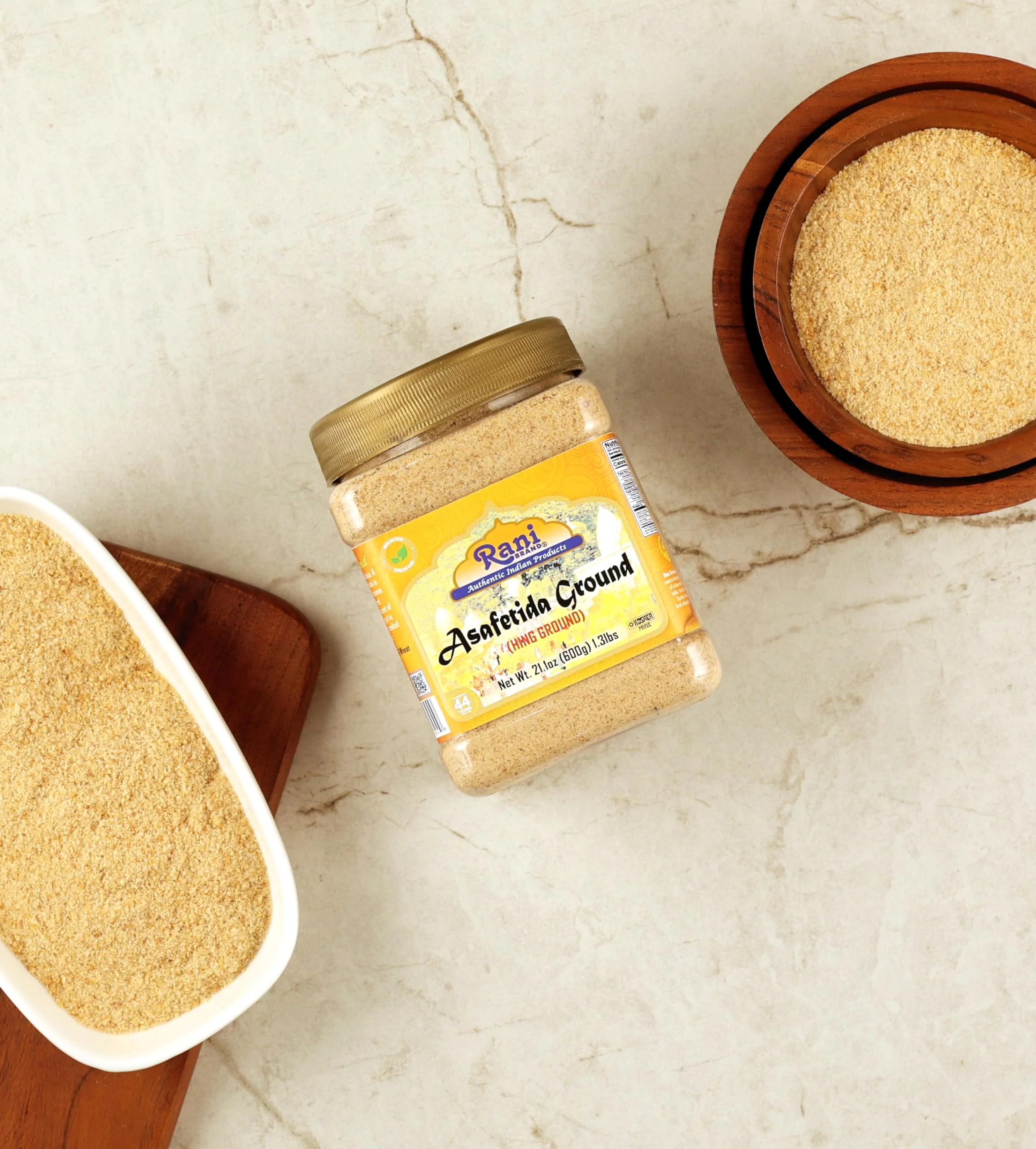 Rani Asafetida (Hing) Ground 21oz (600g) 1.3lbs PET Jar, Pack of 6 ~ All Natural | Salt Free | Vegan | Non-GMO | Asafoetida Indian Spice | Best for Onion Garlic Substitute - Image 3