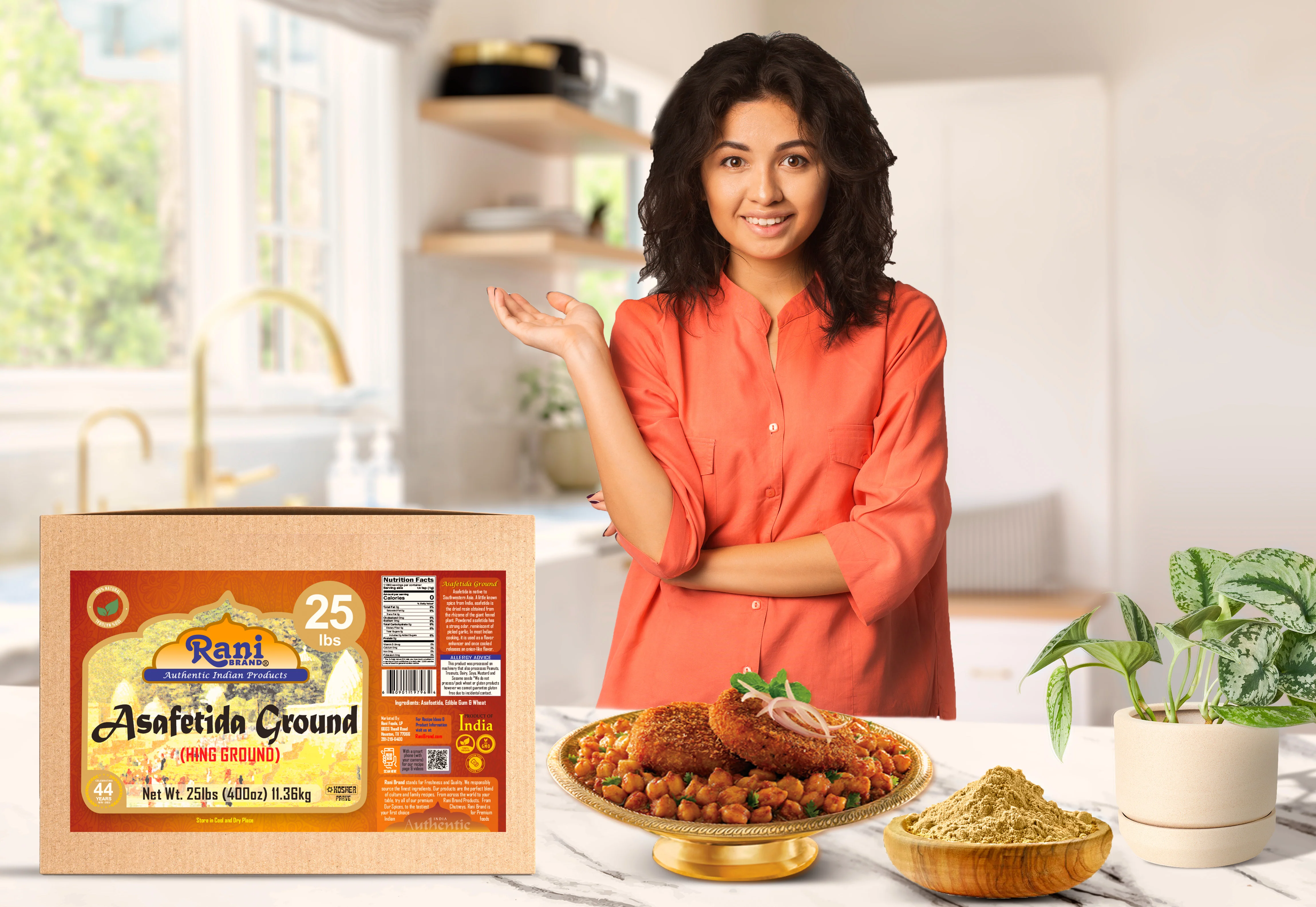 Rani Asafetida (Hing) Ground 400oz (25lbs) 11.36kg Bulk Box ~ All Natural | Salt Free | Vegan | NON-GMO | Kosher | Asafoetida Indian Spice | Best for Onion Garlic Substitute - Image 2