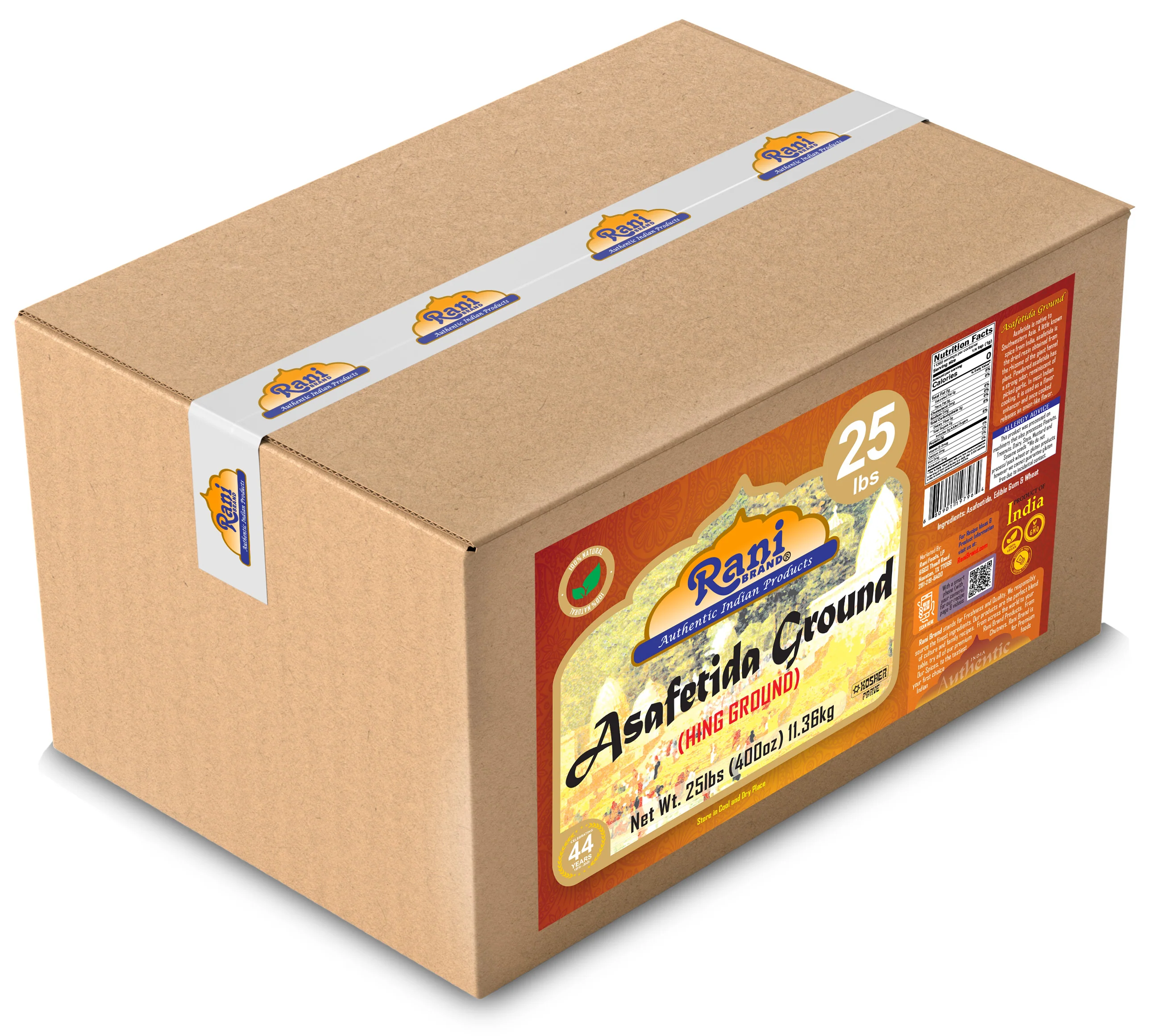 Rani Asafetida (Hing) Ground 400oz (25lbs) 11.36kg Bulk Box ~ All Natural | Salt Free | Vegan | NON-GMO | Kosher | Asafoetida Indian Spice | Best for Onion Garlic Substitute - Image 5