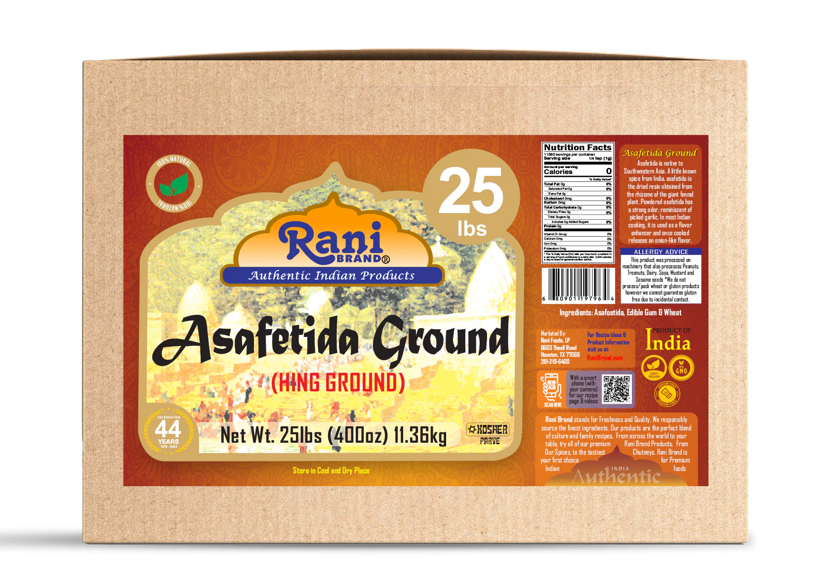 Rani Asafetida (Hing) Ground 400oz (25lbs) 11.36kg Bulk Box ~ All Natural | Salt Free | Vegan | NON-GMO | Kosher | Asafoetida Indian Spice | Best for Onion Garlic Substitute - Image 6