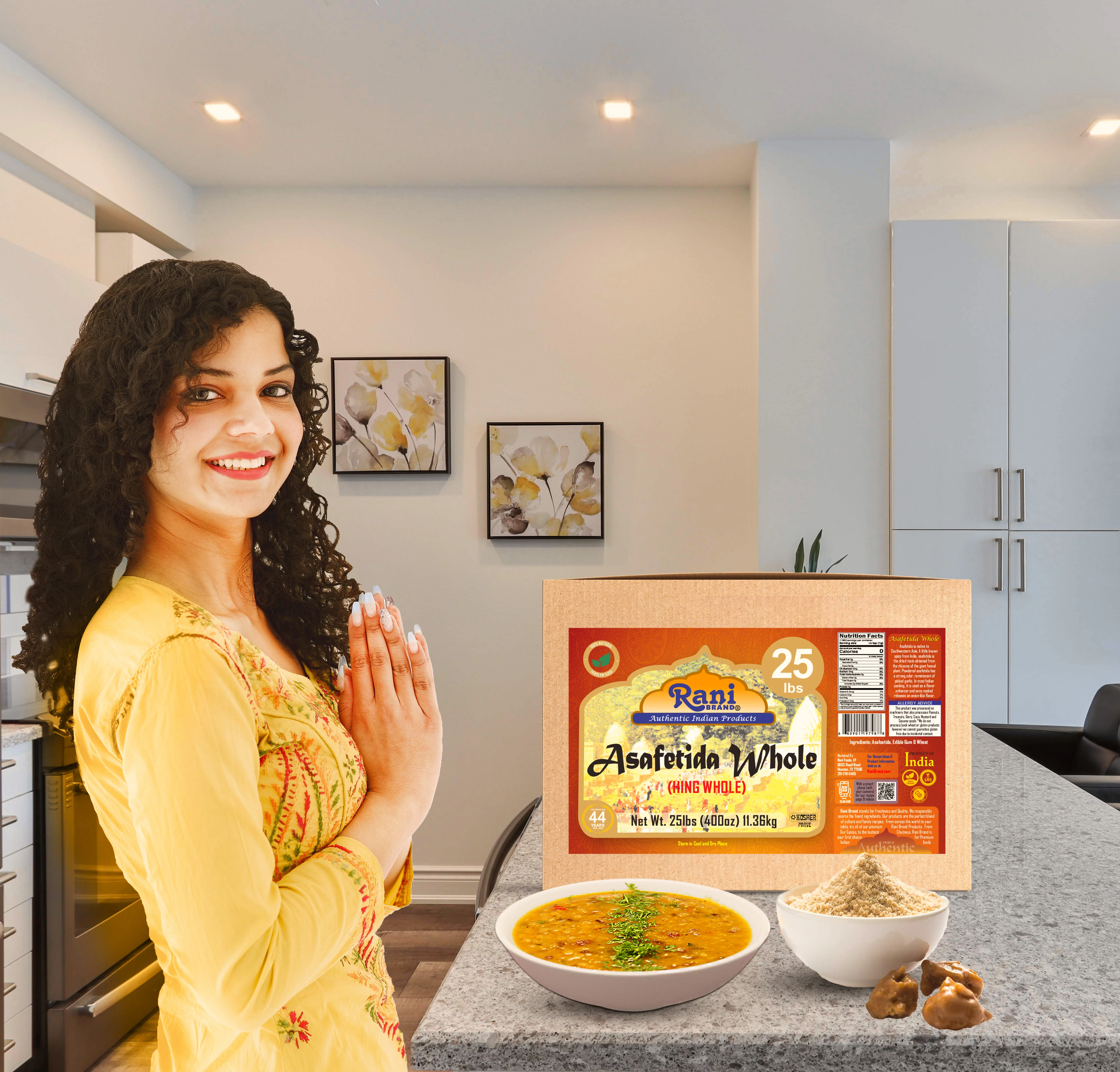 Rani Asafetida (Hing) Whole 400oz (25lbs) 11.36kg Bulk Box ~ All Natural | Salt Free | Vegan | NON-GMO | Kosher | Asafoetida Indian Spice | Best for Onion Garlic Substitute - Image 2