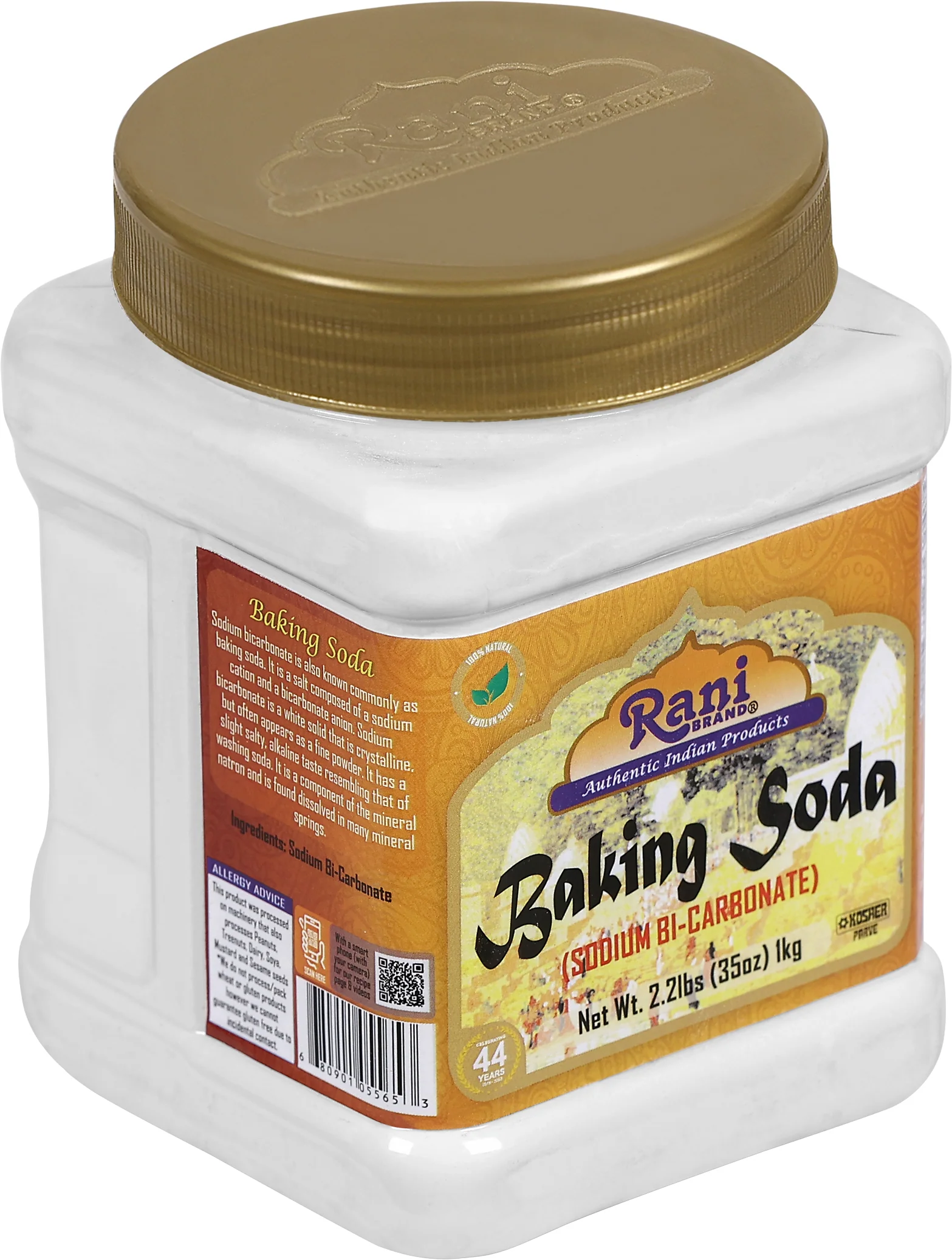 Rani Baking Soda (SODIUM BI-CARBONATE) 35oz (2.2lbs) 1kg PET Jar ~ Used for cooking, NON-GMO | Kosher | Indian Origin | Gluten Friendly - Image 10