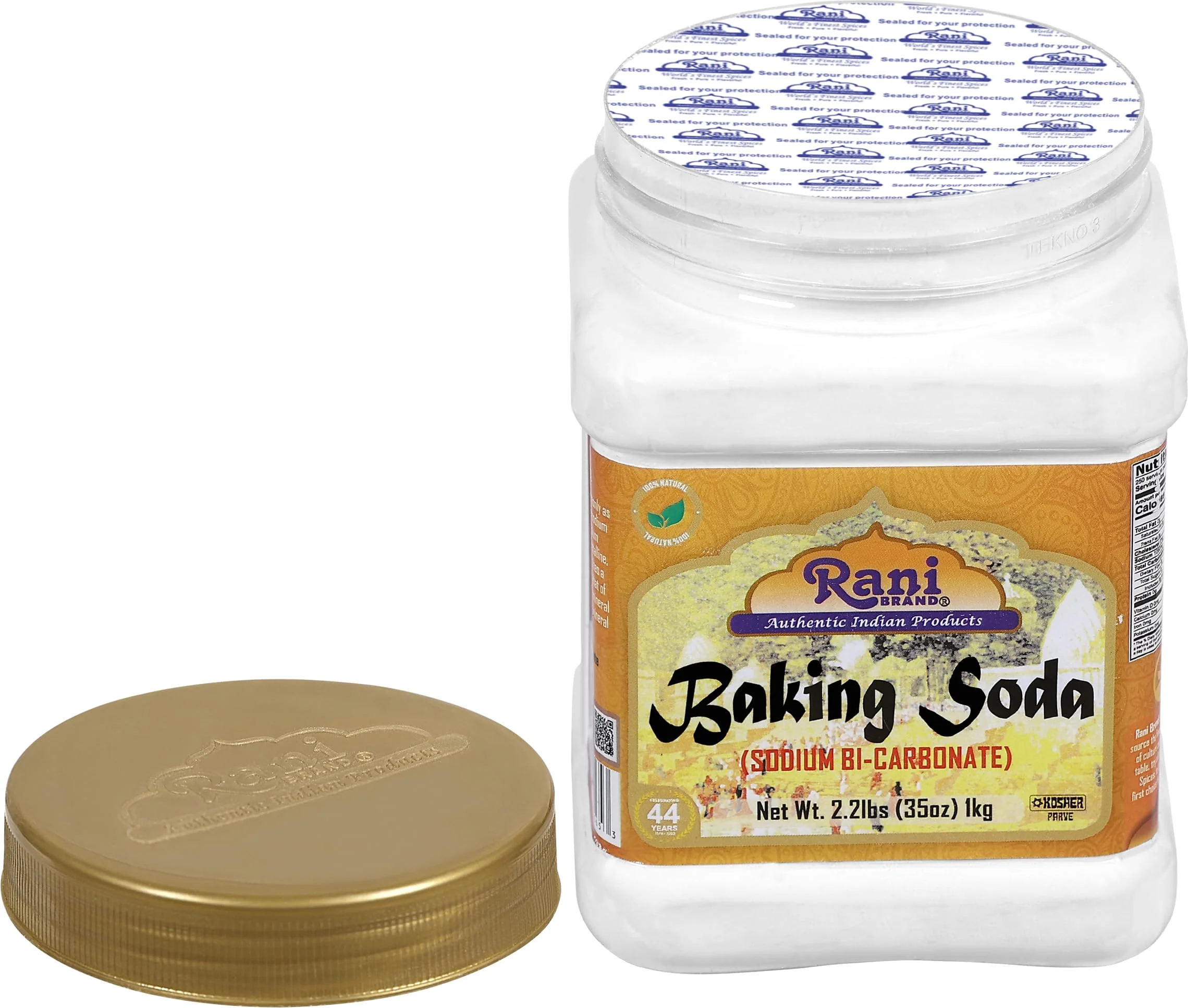 Rani Baking Soda (SODIUM BI-CARBONATE) 35oz (2.2lbs) 1kg PET Jar ~ Used for cooking, NON-GMO | Kosher | Indian Origin | Gluten Friendly - Image 8