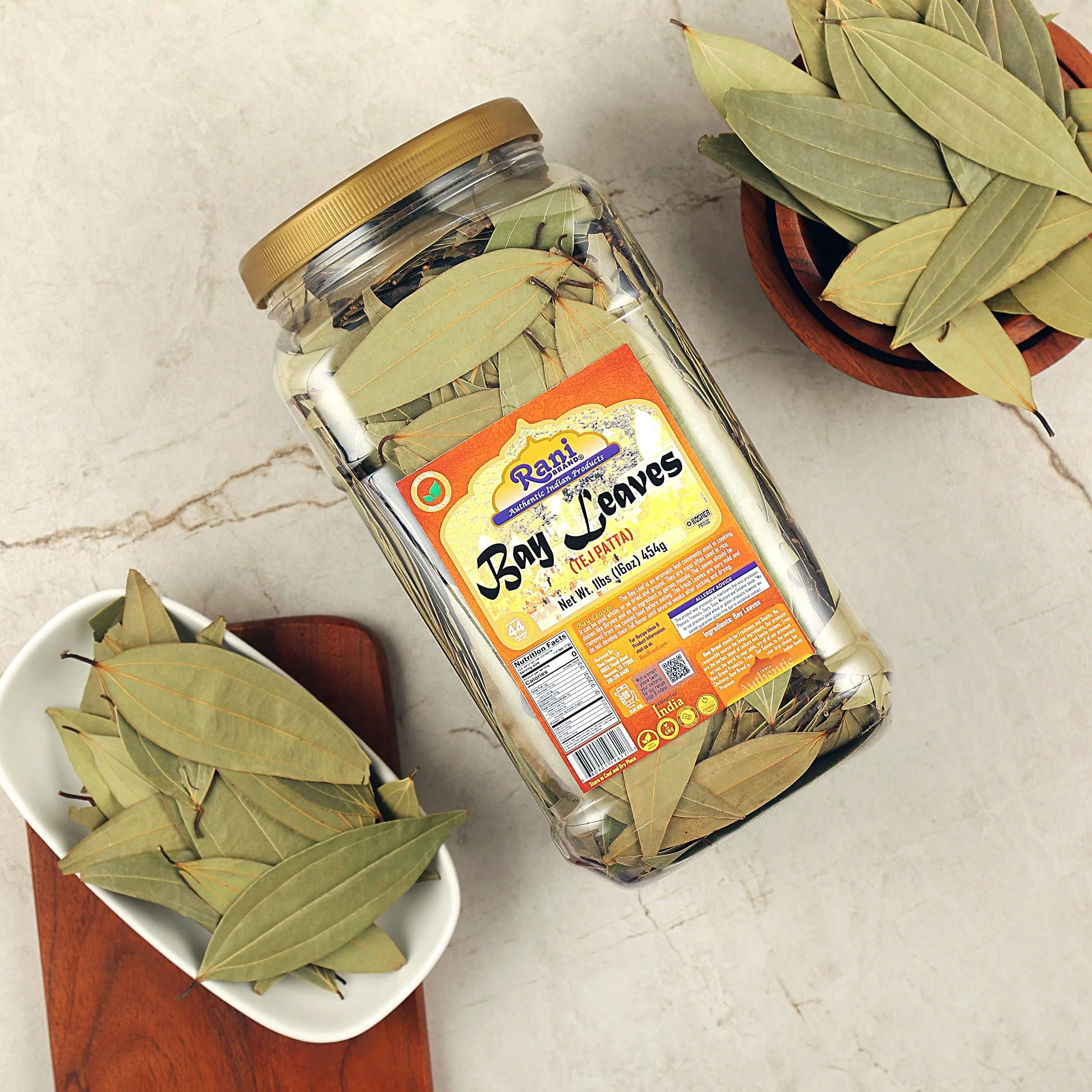 Rani Bay Leaf (Leaves) Whole Spice Hand Selected Extra Large 16oz (1lb) 454g PET Jar ~ All Natural | Gluten Friendly | NON-GMO | Vegan | Kosher | Indian Origin - Image 5