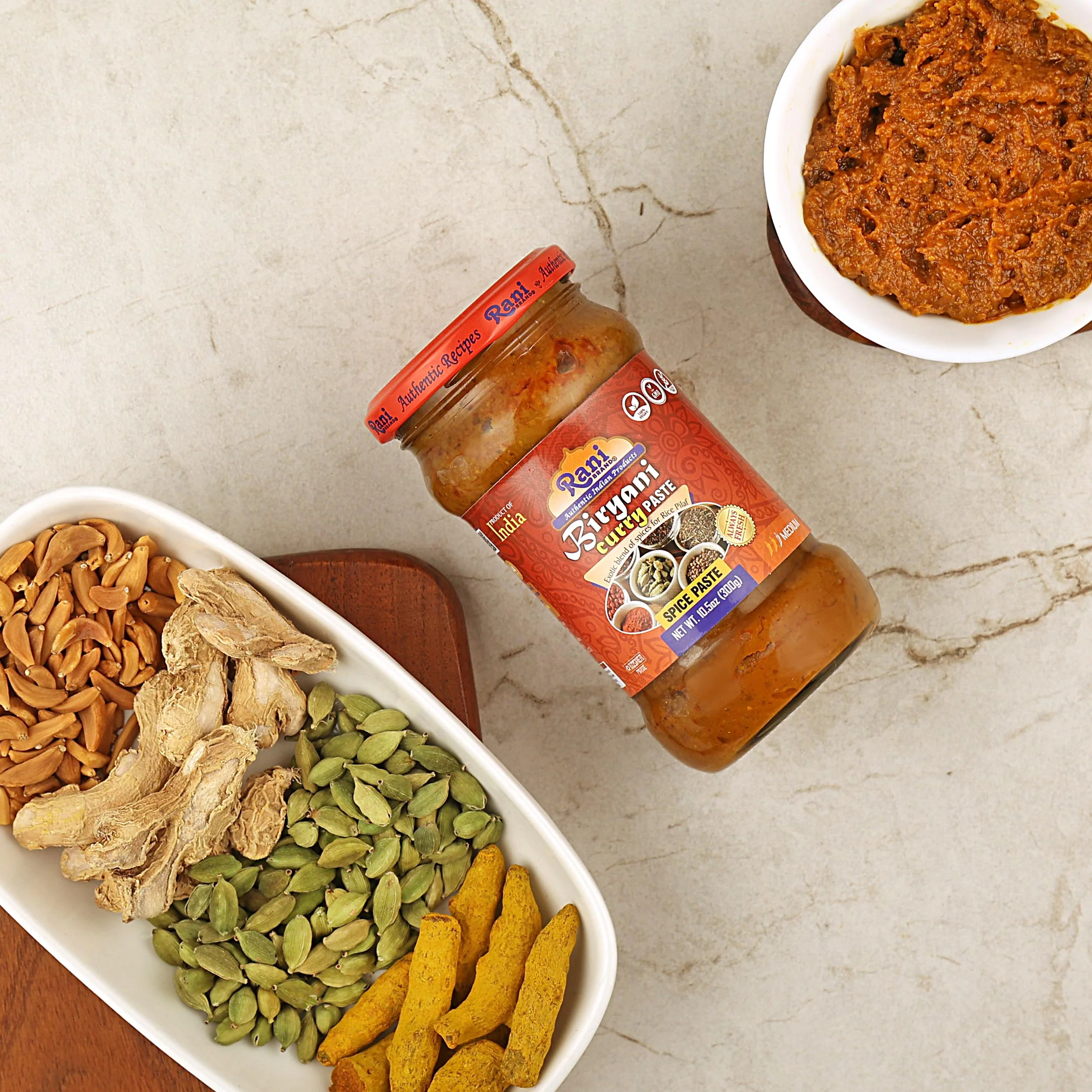Rani Biryani Masala Curry Paste (Cooking Spice Paste for Indian Rice Dishes, Pullao/Pilau) 10.5oz (300g) Glass Jar, Pack of 5+1 FREE ~ All Natural | Vegan | No Colors | Gluten Free | NON-GMO | Kosher - Image 5