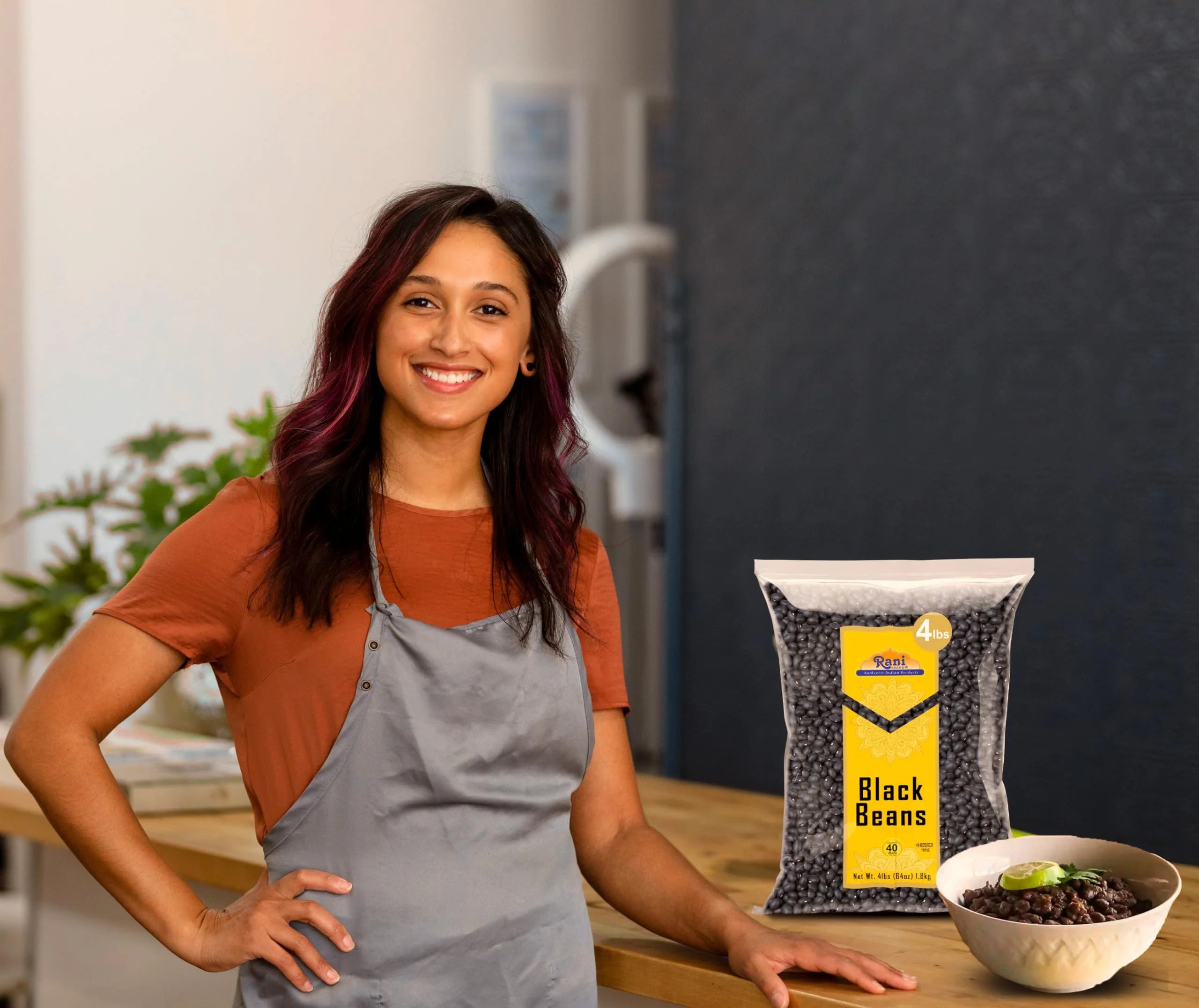 Rani Black Beans (Thull Rajma) 64oz (4lbs) 1.81kg Bulk ~ All Natural | Vegan | Gluten Friendly | NON-GMO | Kosher | Product of USA - Image 2