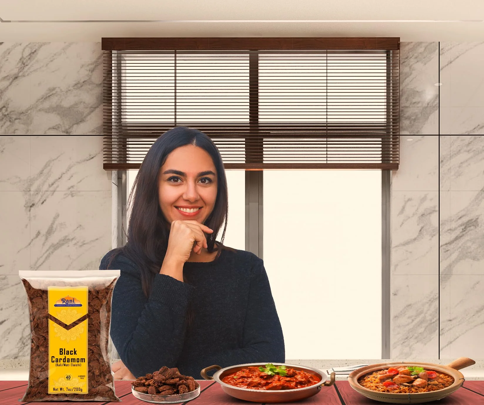 Rani Black Cardamom Pods (Kali Elachi) Whole Indian Spice 7oz (200g) ~ Natural | Vegan | Gluten Free Ingredients | NON-GMO | Kosher | Indian Origin - Image 5