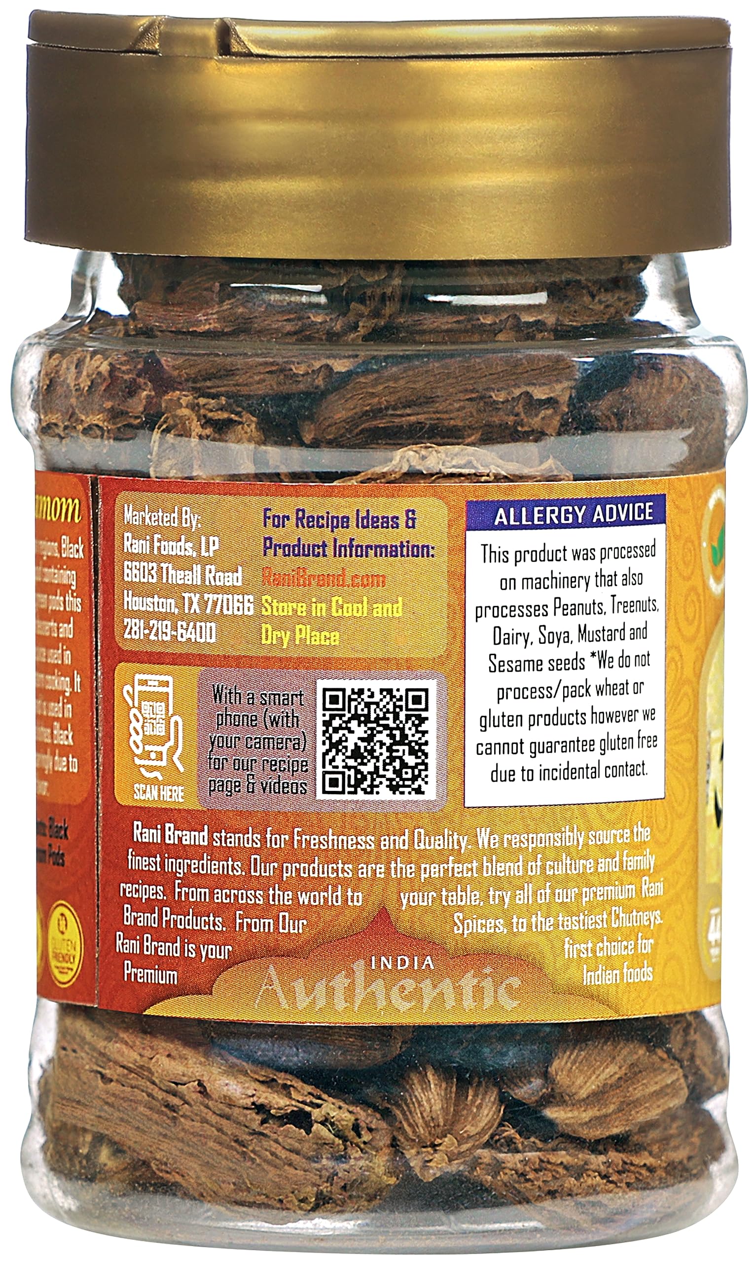 Rani Black Cardamom Pods (Kali Elachi) Whole Indian Spice 1.75oz (50g) PET Jar ~ Natural | Vegan | Gluten Friendly | NON-GMO | Kosher | Indian Origin - Image 7