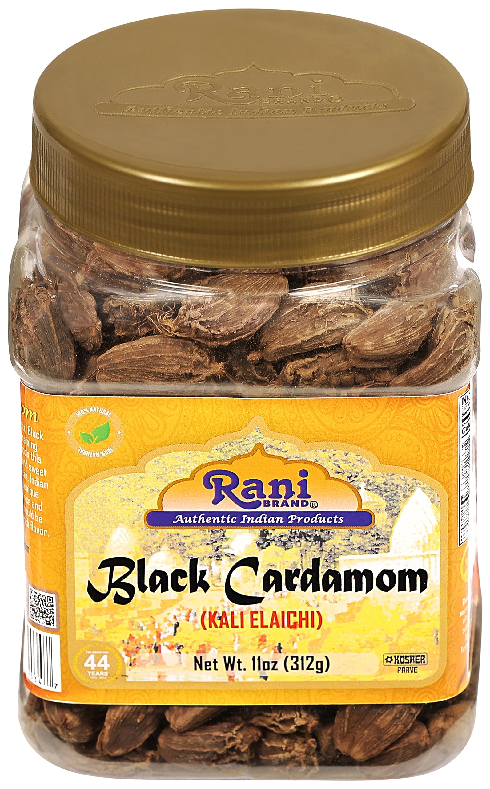 Rani Black Cardamom Pods (Kali Elachi) Whole Indian Spice 11oz (312g) PET Jar ~ Natural | Vegan | Gluten Friendly | NON-GMO | Kosher | Indian Origin - Image 10