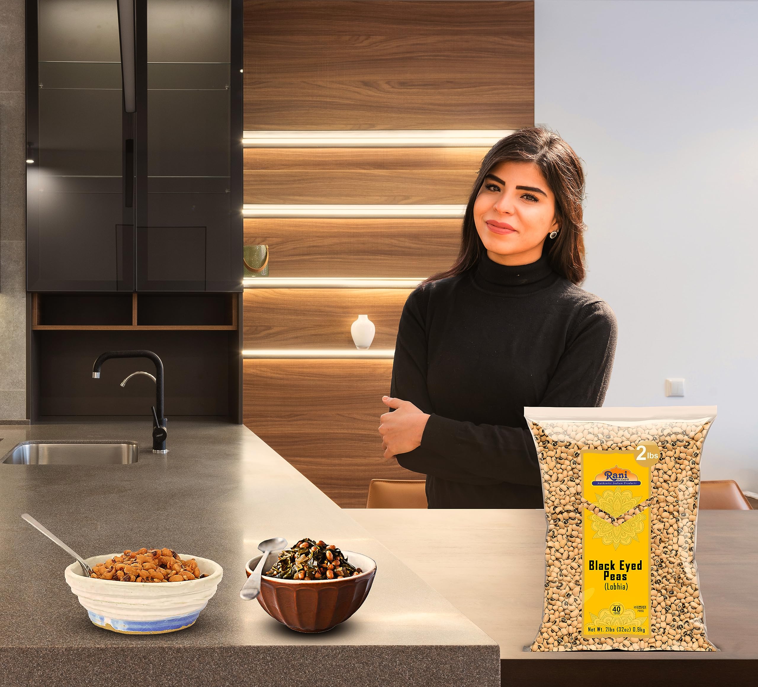 Rani Black Eyed Peas, Dried (Lobhia) 32oz (2lbs) 907g ~ All Natural | Vegan | Kosher | Gluten Friendly | Product of USA - Image 5