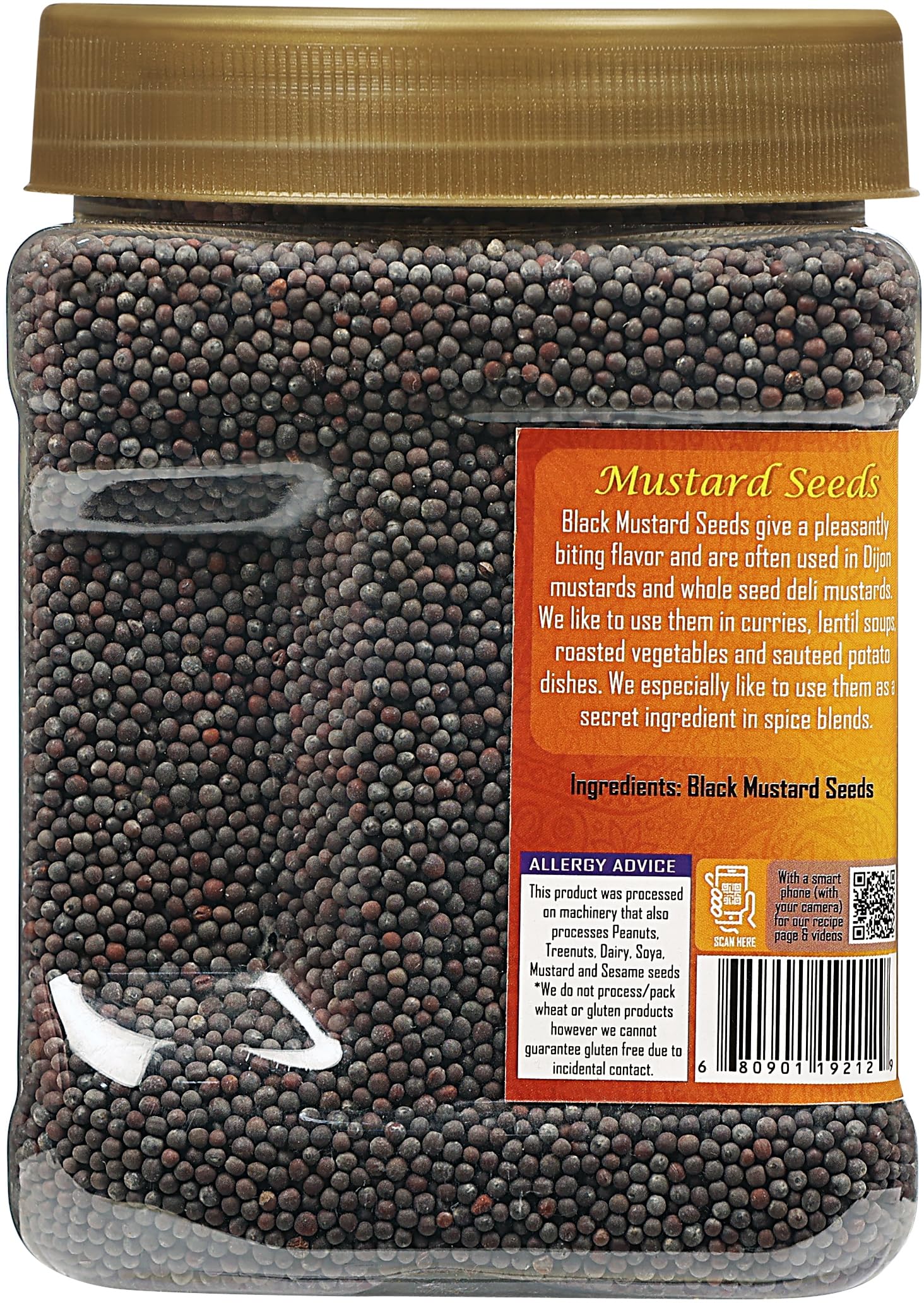 Rani Black Mustard Seeds Whole Spice (Kali Rai) 20oz (1.25lbs) 567g PET Jar ~ All Natural | Gluten Friendly | NON-GMO | Vegan | Kosher | Indian Origin - Image 6