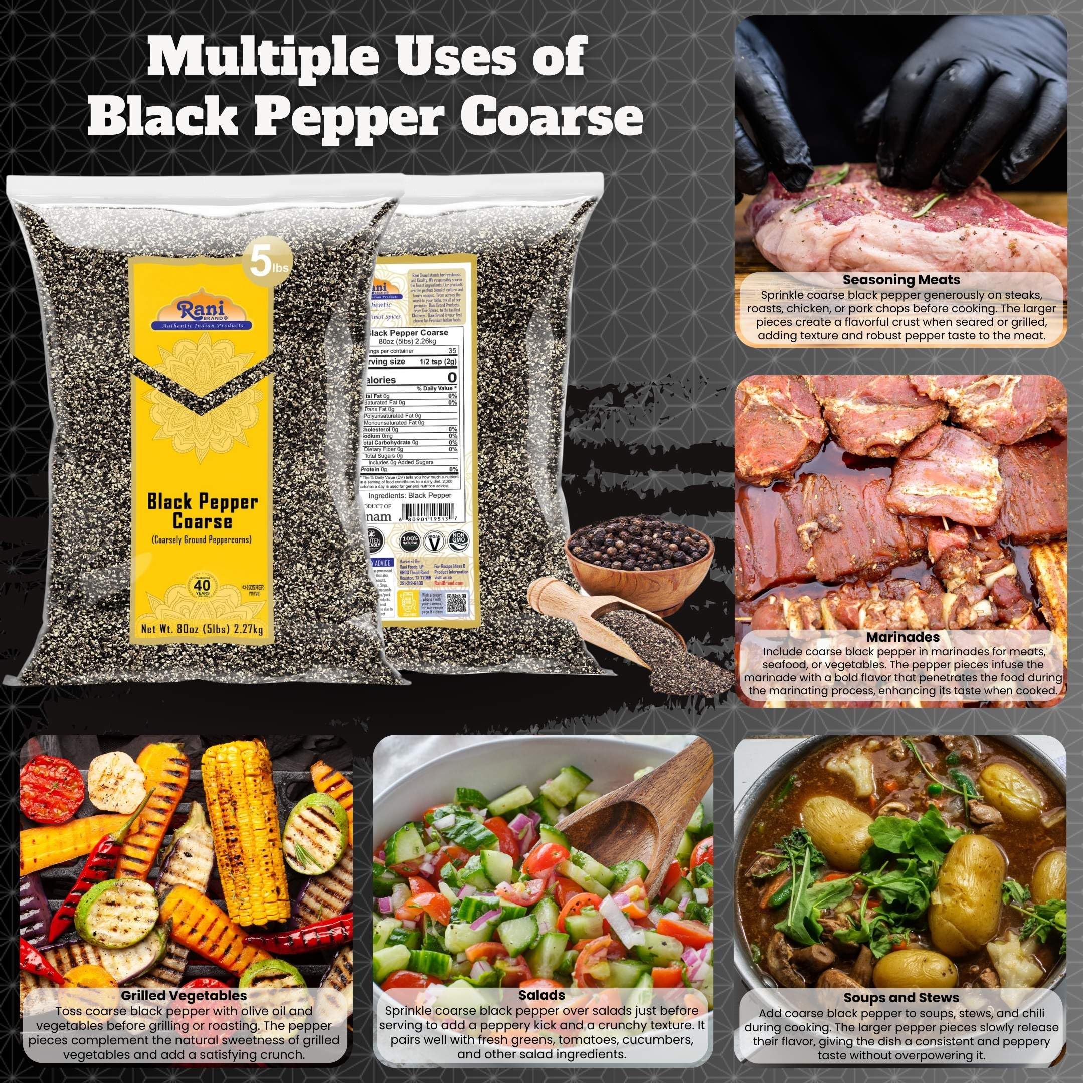 Rani Black Pepper Coarse Grind {7 Sizes Available} - Image 52