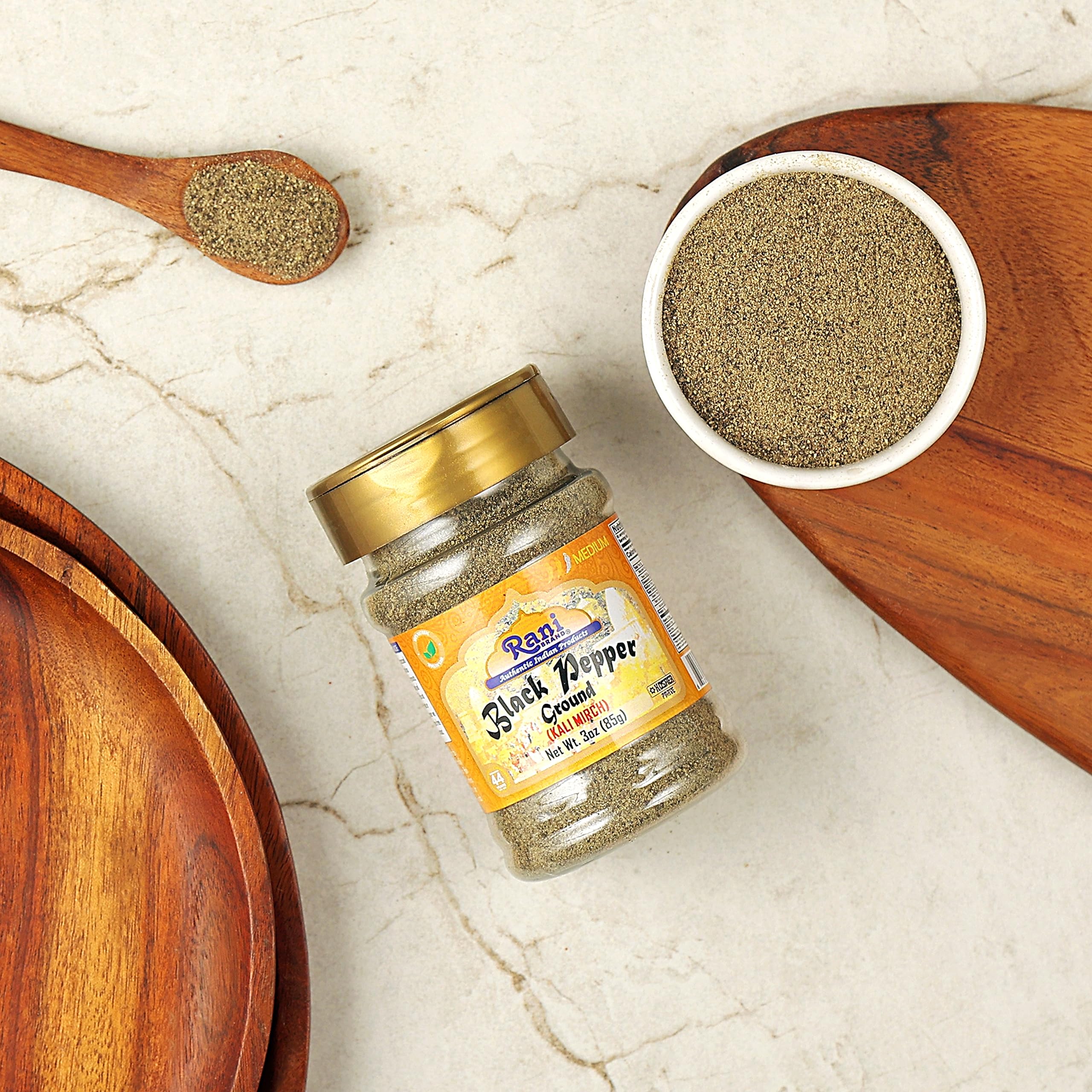 Rani Black Pepper Fine Powder 80 Mesh, 3oz (85g) PET Jar ~ Gluten Friendly, Non-GMO, All Natural | Kosher - Image 5