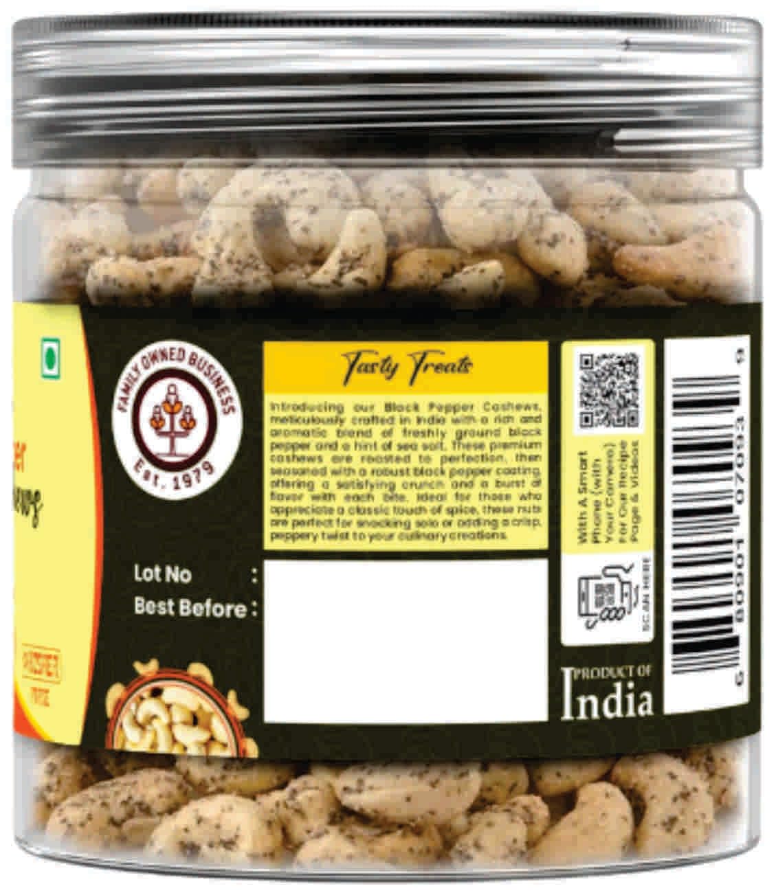 Rani Black Pepper Roasted Cashews 7oz (200g) PET Jar, Non-Fried, Oil Free ~ All Natural | Vegan | Gluten Friendly | NON-GMO | Kosher | Air Roasted, Crunchy & Flavorful - Image 7