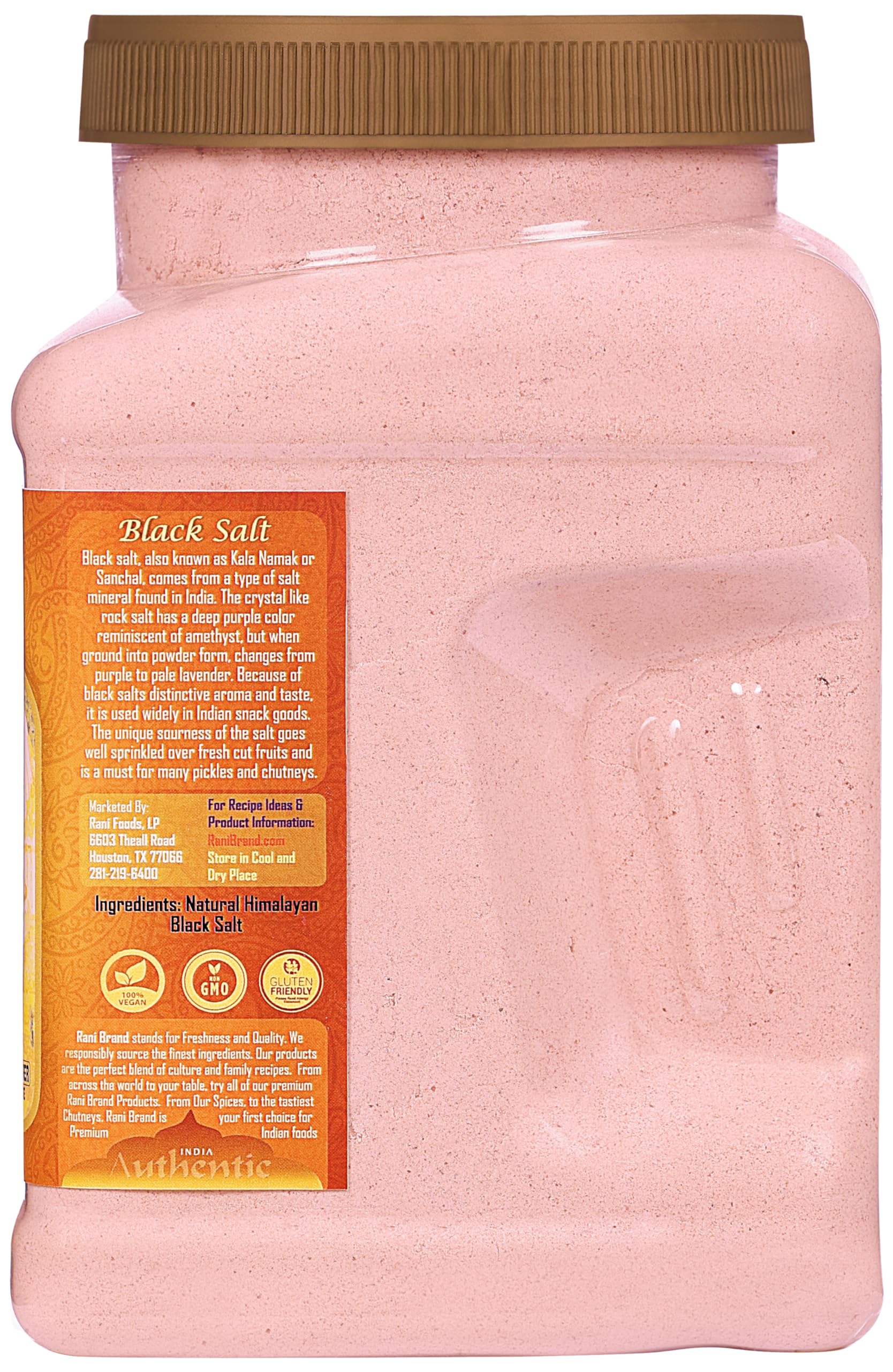Rani Black Salt Powder (Kala Namak) Mineral 64oz (4lbs) 1.81kg Bulk PET Jar ~ Unrefined, Pure and Natural | Vegan | Gluten Friendly | Kosher | Indian Origin - Image 6