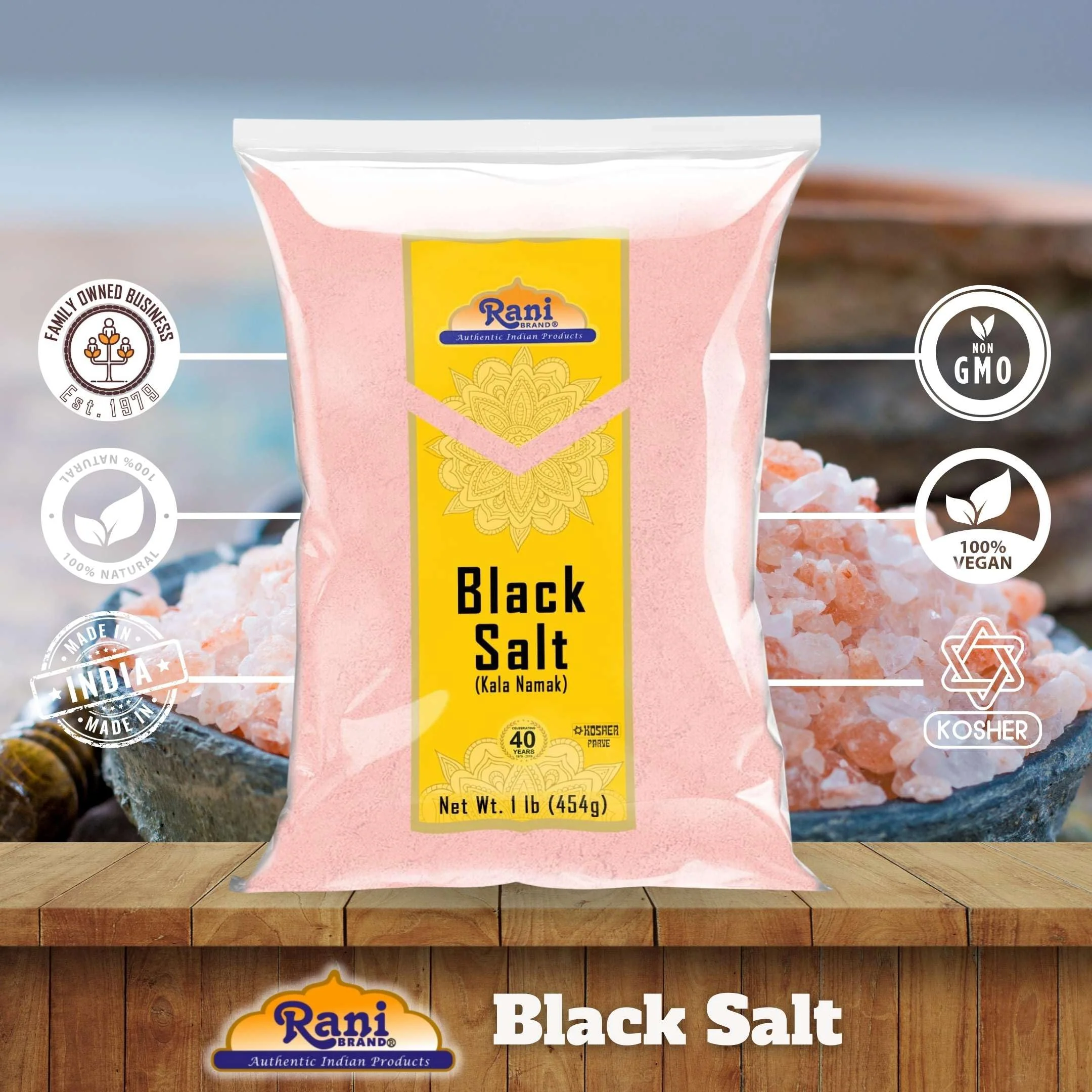 Rani Black Salt Powder (Kala Namak) Mineral 16oz (1lb) 454g ~ Unrefined, Pure and Natural | Vegan | Gluten Friendly | NON-GMO | Kosher | Indian Origin | Perfect for Tofu Scramble - Image 8