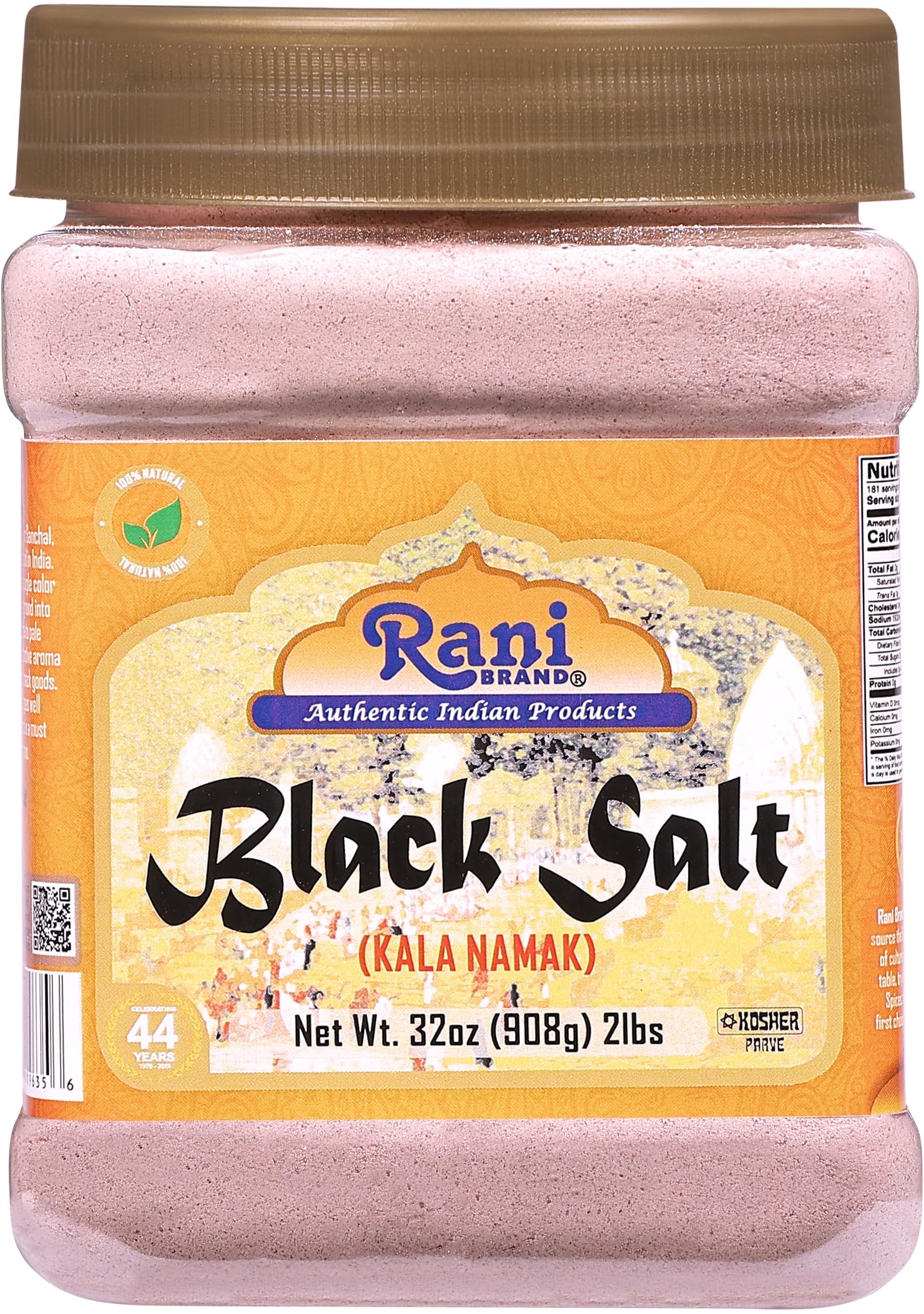 Rani Black Salt Powder (Kala Namak) Mineral 32oz (2lbs) 908g PET Jar, Pack of 6 ~ Unrefined, Pure & Natural | Vegan | Gluten Friendly | Non-GMO | Kosher | Indian Origin | Perfect for Tofu Scramble - Image 3