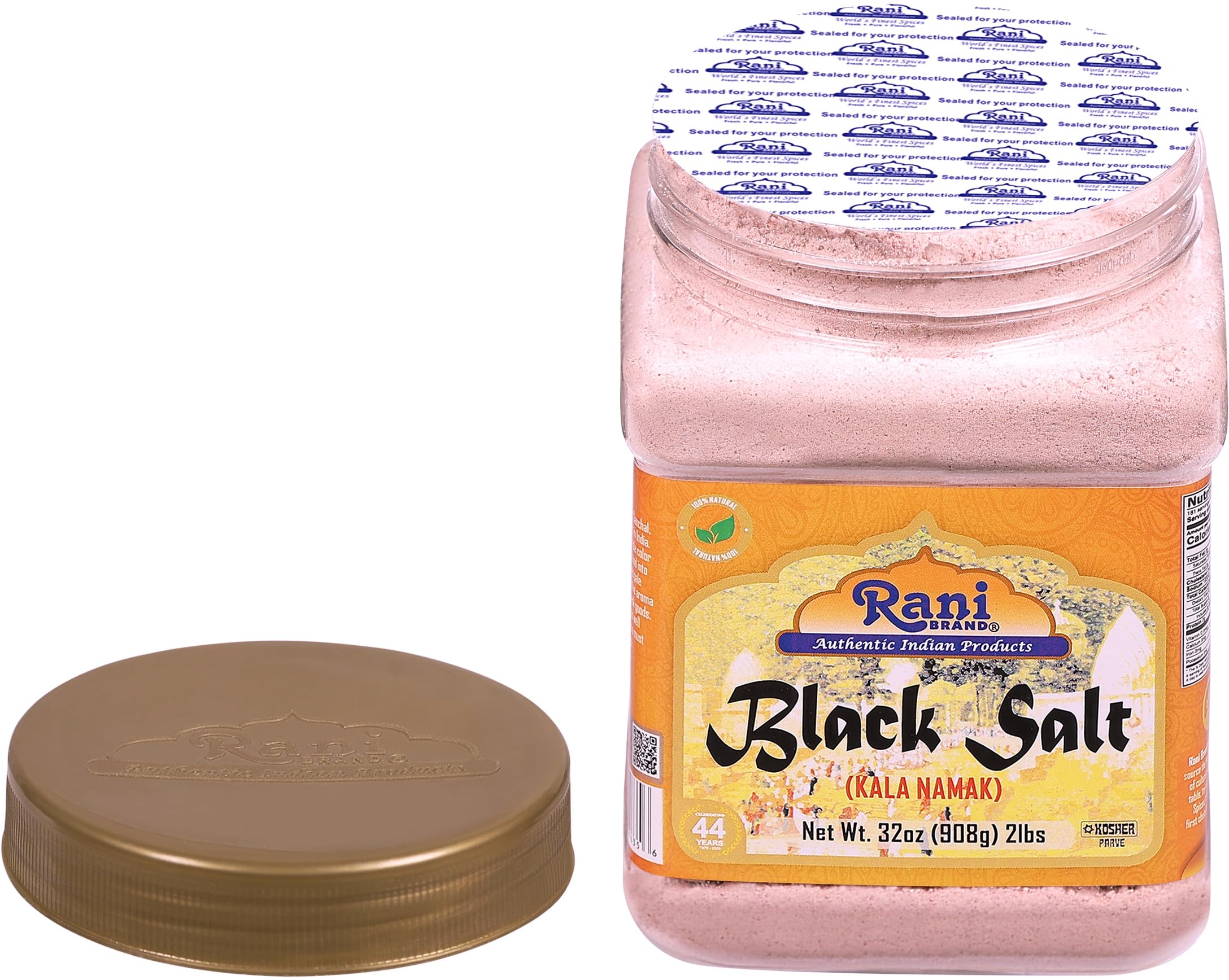 Rani Black Salt Powder (Kala Namak) Mineral 32oz (2lbs) 908g PET Jar, Pack of 6 ~ Unrefined, Pure & Natural | Vegan | Gluten Friendly | Non-GMO | Kosher | Indian Origin | Perfect for Tofu Scramble - Image 4