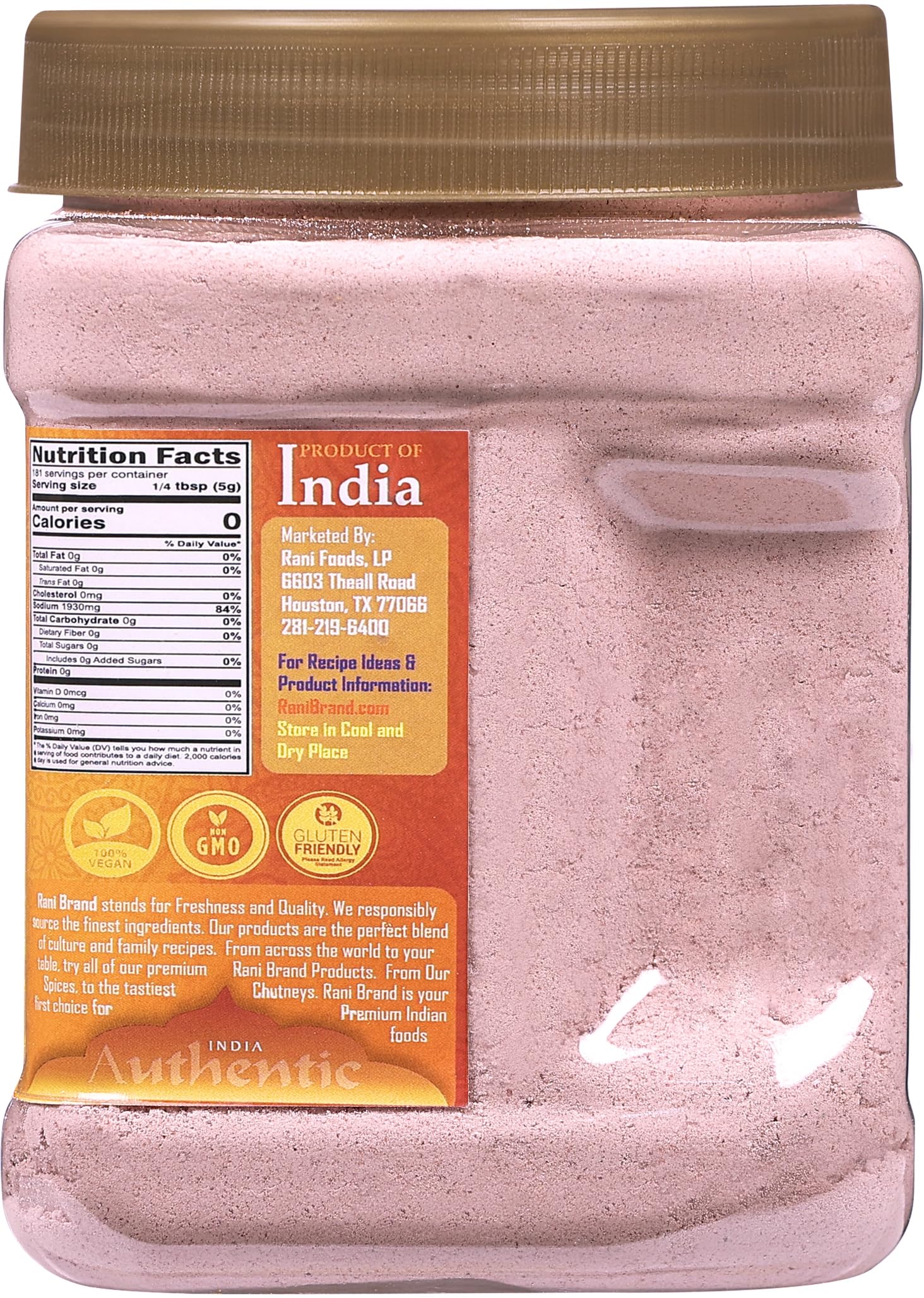 Rani Black Salt Powder (Kala Namak) Mineral 32oz (2lbs) 908g PET Jar, Pack of 6 ~ Unrefined, Pure & Natural | Vegan | Gluten Friendly | Non-GMO | Kosher | Indian Origin | Perfect for Tofu Scramble - Image 5