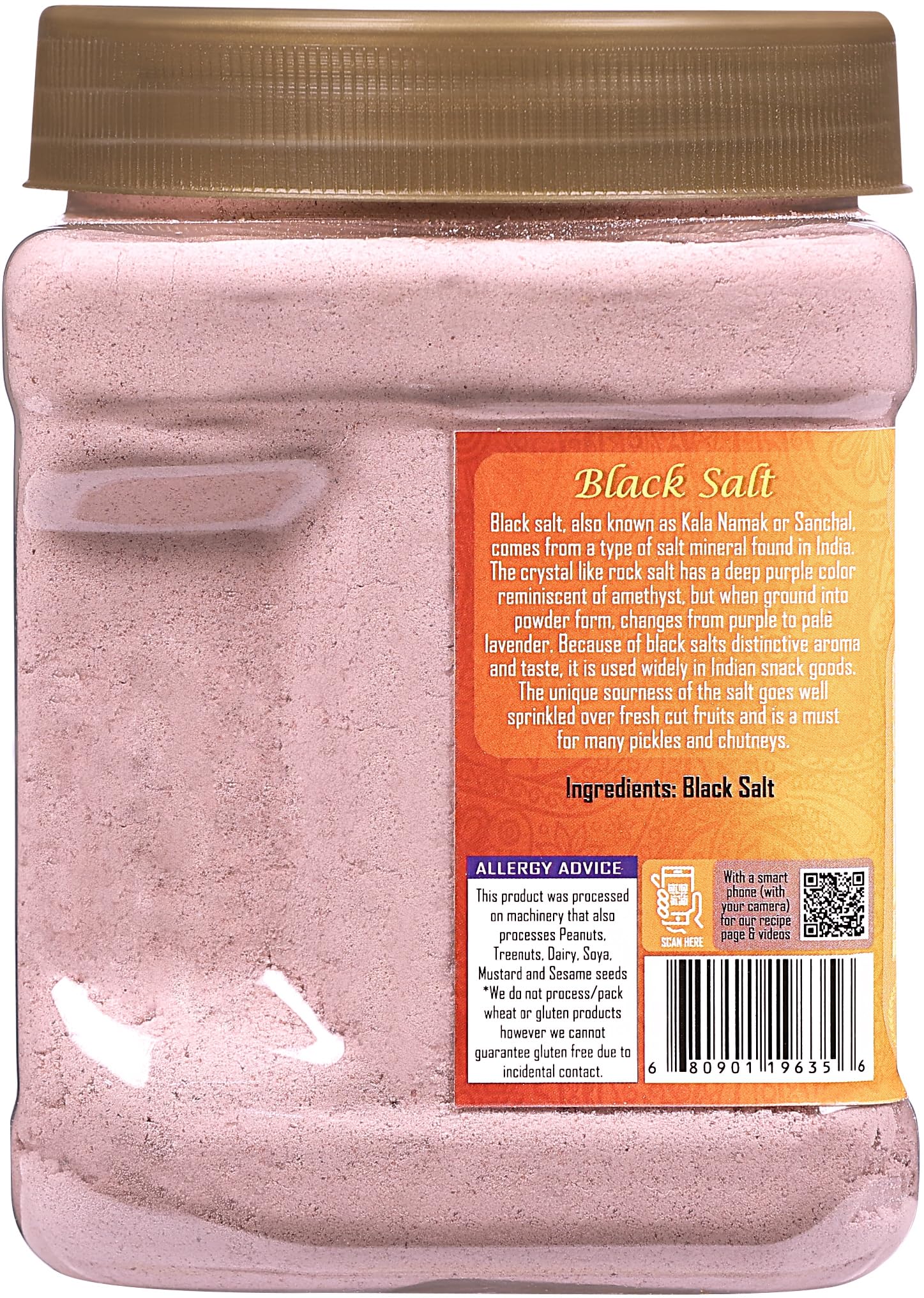Rani Black Salt Powder (Kala Namak) Mineral 32oz (2lbs) 908g PET Jar, Pack of 6 ~ Unrefined, Pure & Natural | Vegan | Gluten Friendly | Non-GMO | Kosher | Indian Origin | Perfect for Tofu Scramble - Image 6