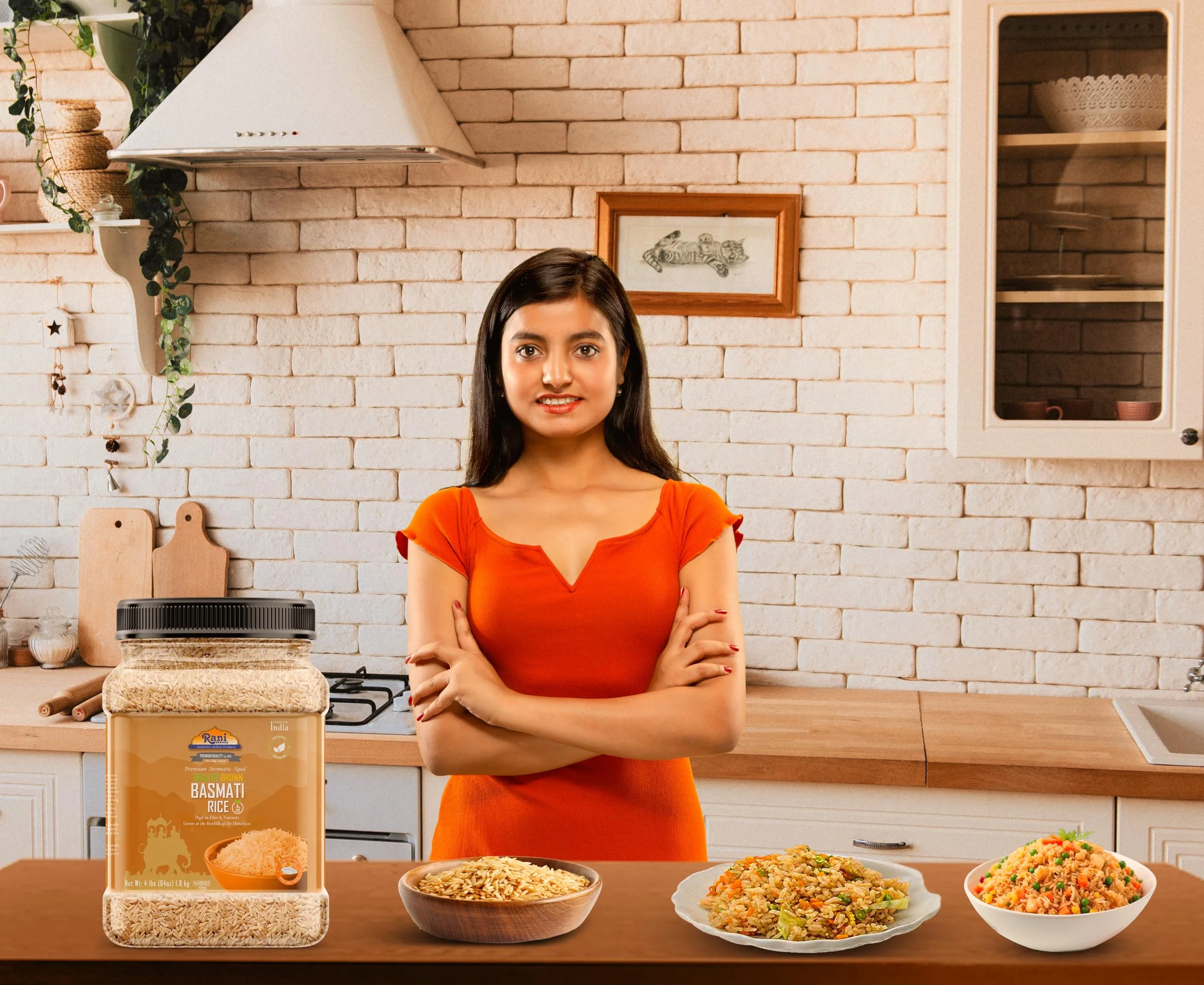 Rani Brown Basmati Rice Extra Long Aged 64oz (4lbs) 1.81kg PET Jar ~ All Natural | Gluten Friendly | Vegan | Indian Origin | Kosher | Export Quality - Image 7