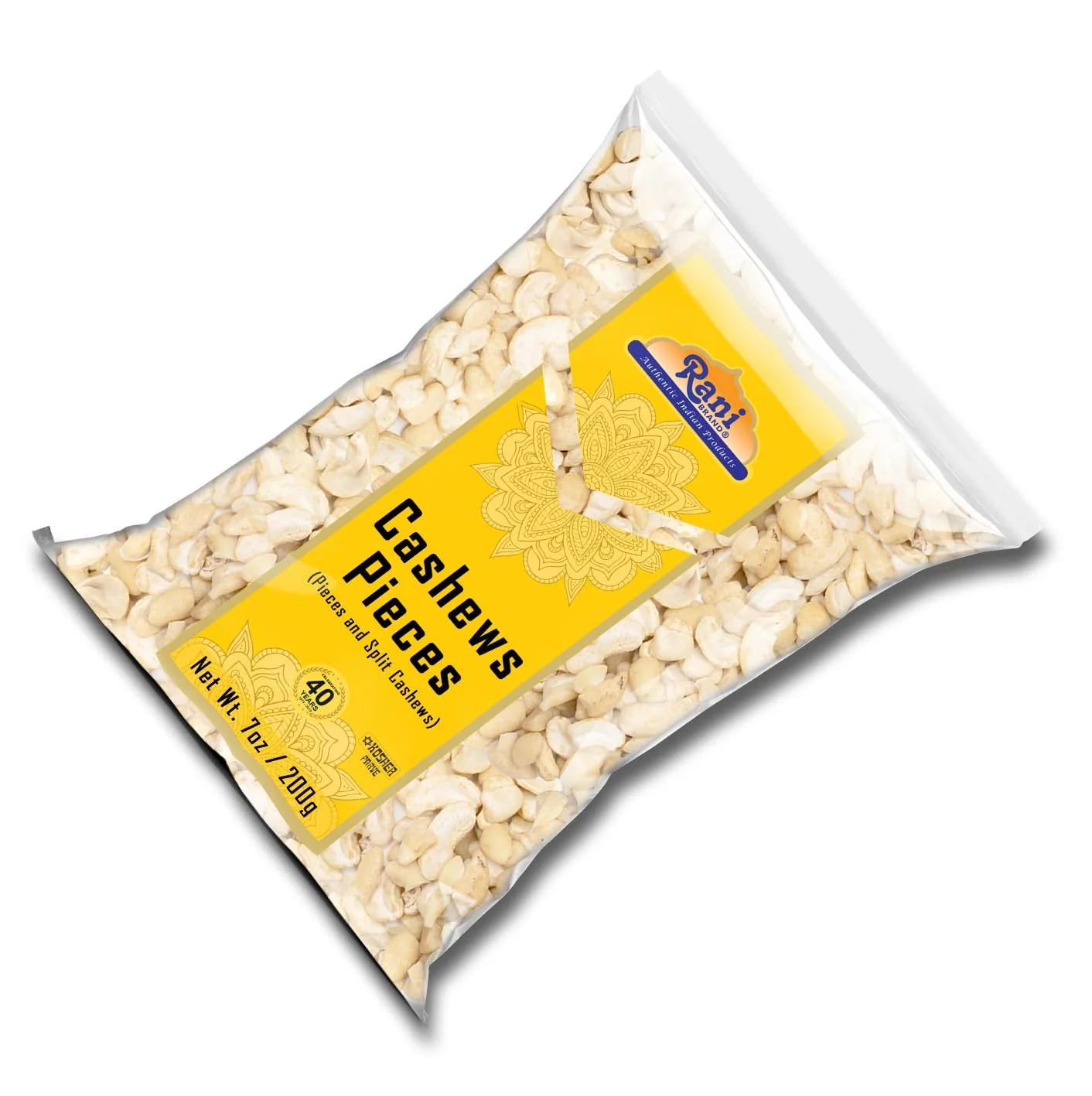 Rani Raw Cashews Halves and Pieces (uncooked, unsalted) 7oz (200g) ~ All Natural, No Preservatives | Vegan | NON-GMO | Kosher | Gluten Friendly - Image 8
