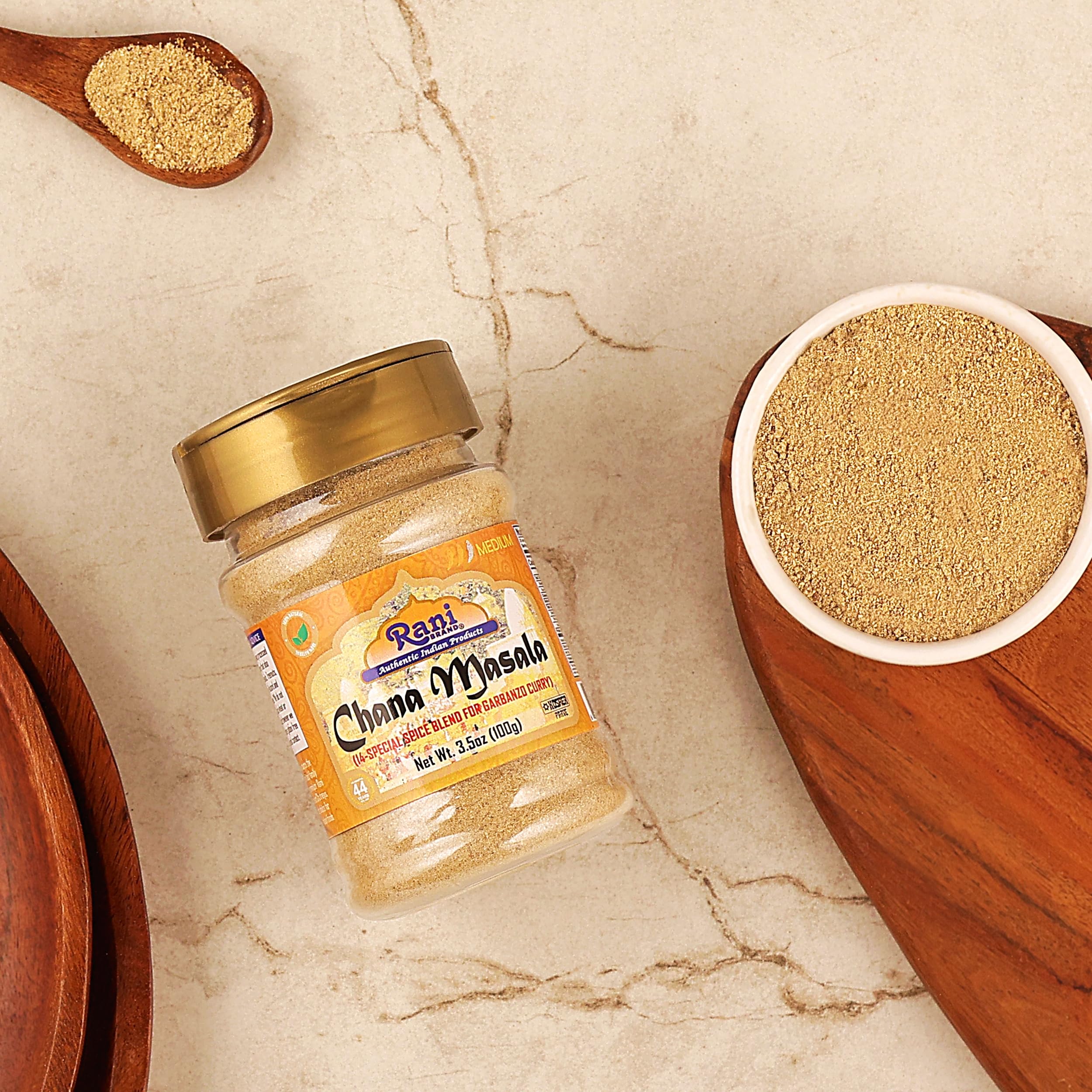 Rani Chana Masala (Garbanzo Curry 15-Spice Blend) 3.5oz (100g) PET Jar ~ All Natural | Vegan | No Colors | Gluten Friendly | NON-GMO | Kosher | Indian Origin - Image 5