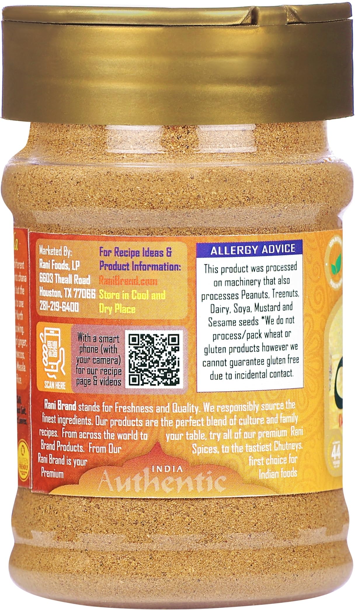 Rani Chana Masala (Garbanzo Curry 15-Spice Blend) 3.5oz (100g) PET Jar ~ All Natural | Vegan | No Colors | Gluten Friendly | NON-GMO | Kosher | Indian Origin - Image 7