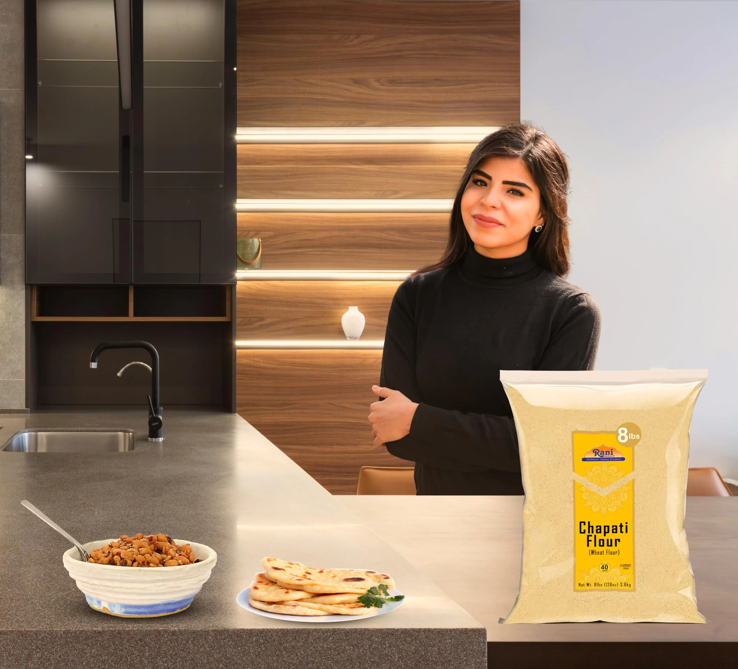 Rani Chapati Flour (100% Pure Whole Wheat Atta), For Making Roti & Indian Breads 128oz (8lbs) 3.63kg Bulk ~ All Natural | Vegan | No Salt or Colors | NON-GMO | Kosher | Indian Origin - Image 6