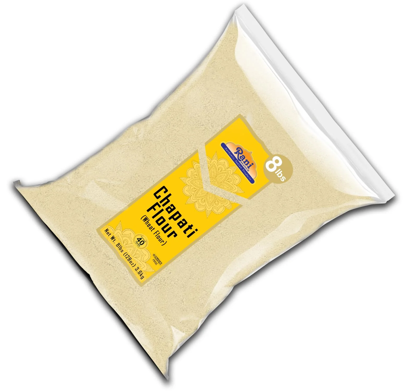 Rani Chapati Flour (100% Pure Whole Wheat Atta), For Making Roti & Indian Breads 128oz (8lbs) 3.63kg Bulk ~ All Natural | Vegan | No Salt or Colors | NON-GMO | Kosher | Indian Origin - Image 9